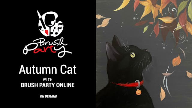 Paint ‘Autumn Cat’ with Brush Party O...