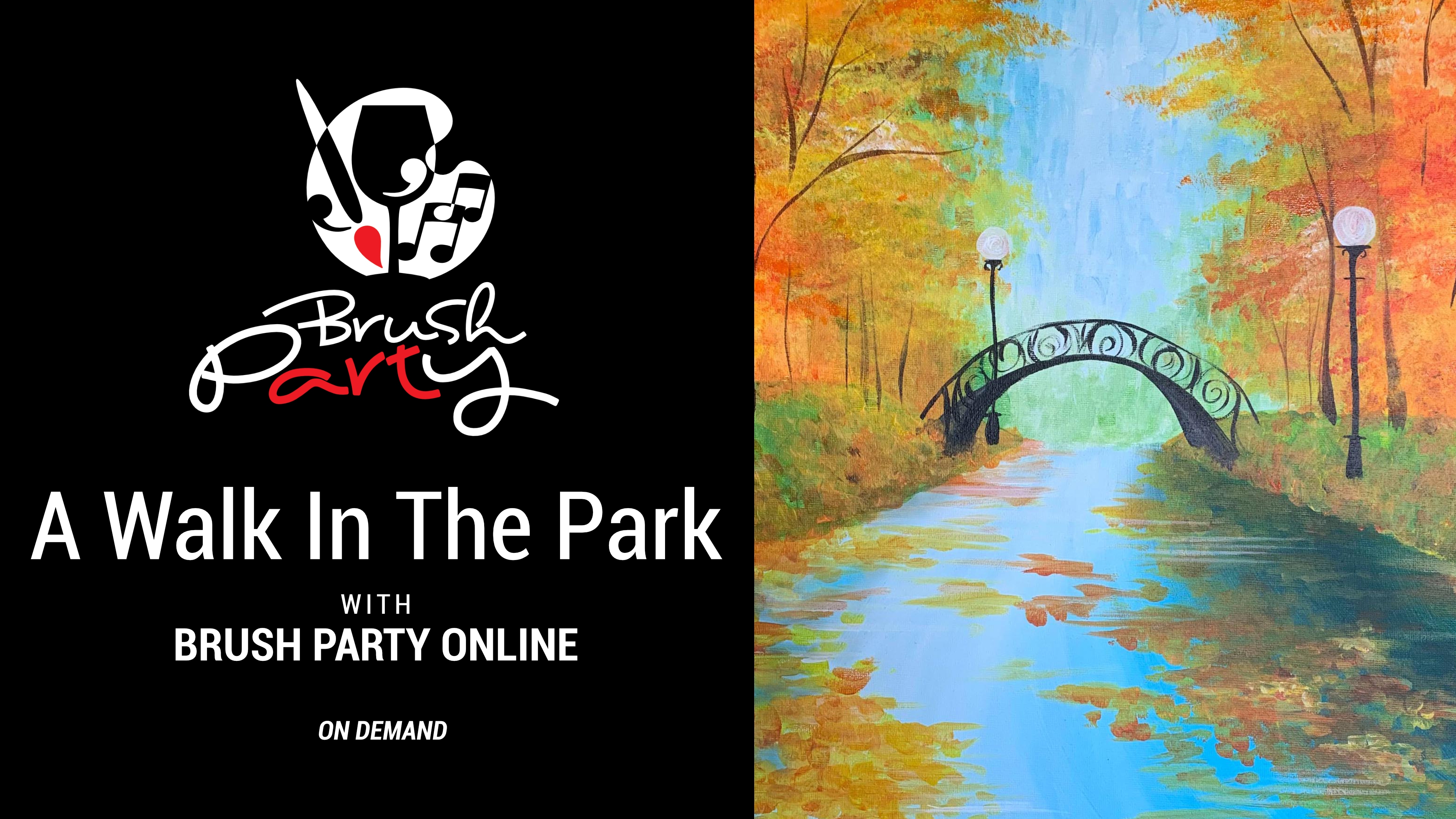 Paint ‘A Walk In The Park’ with Brush Party Online