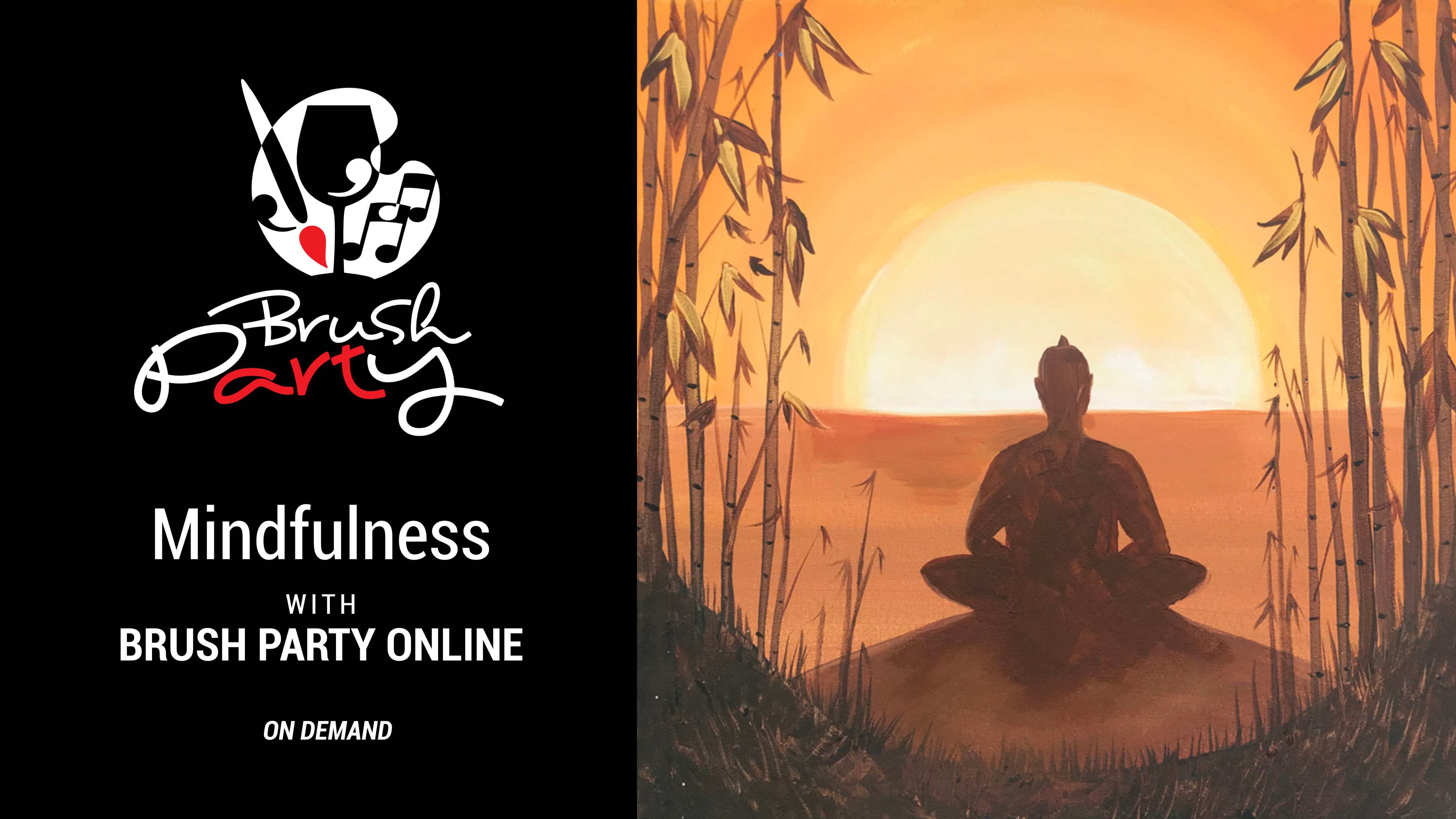 Paint ‘Mindfulness’ with Brush Party Online