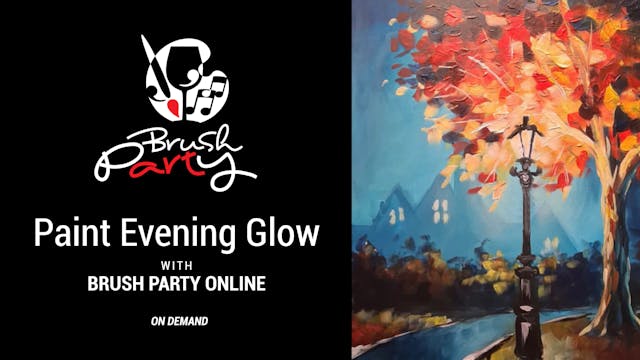 Paint Evening Glow with Brush Party O...