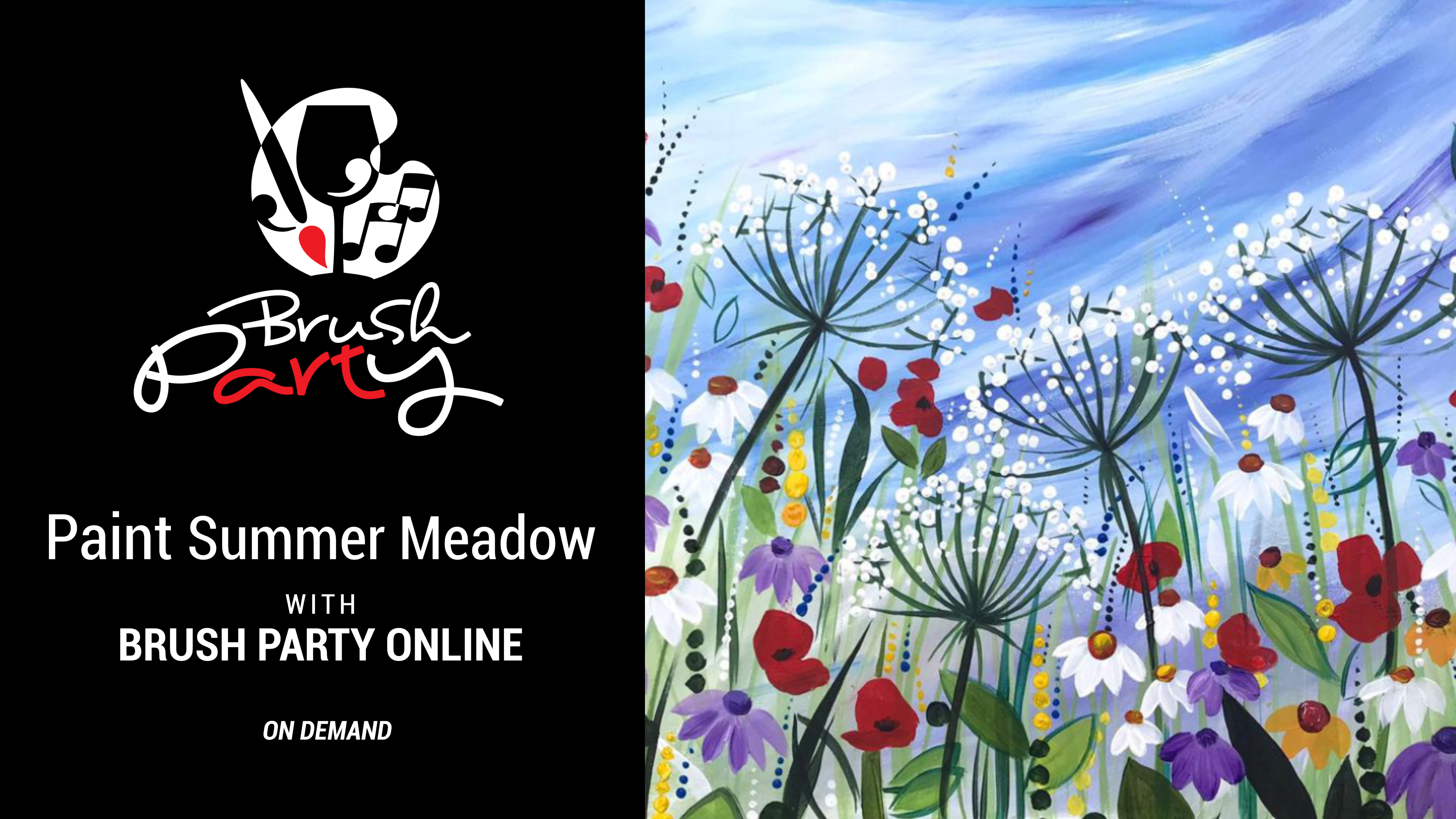 Paint ‘Summer Meadow’ with Brush Party Online