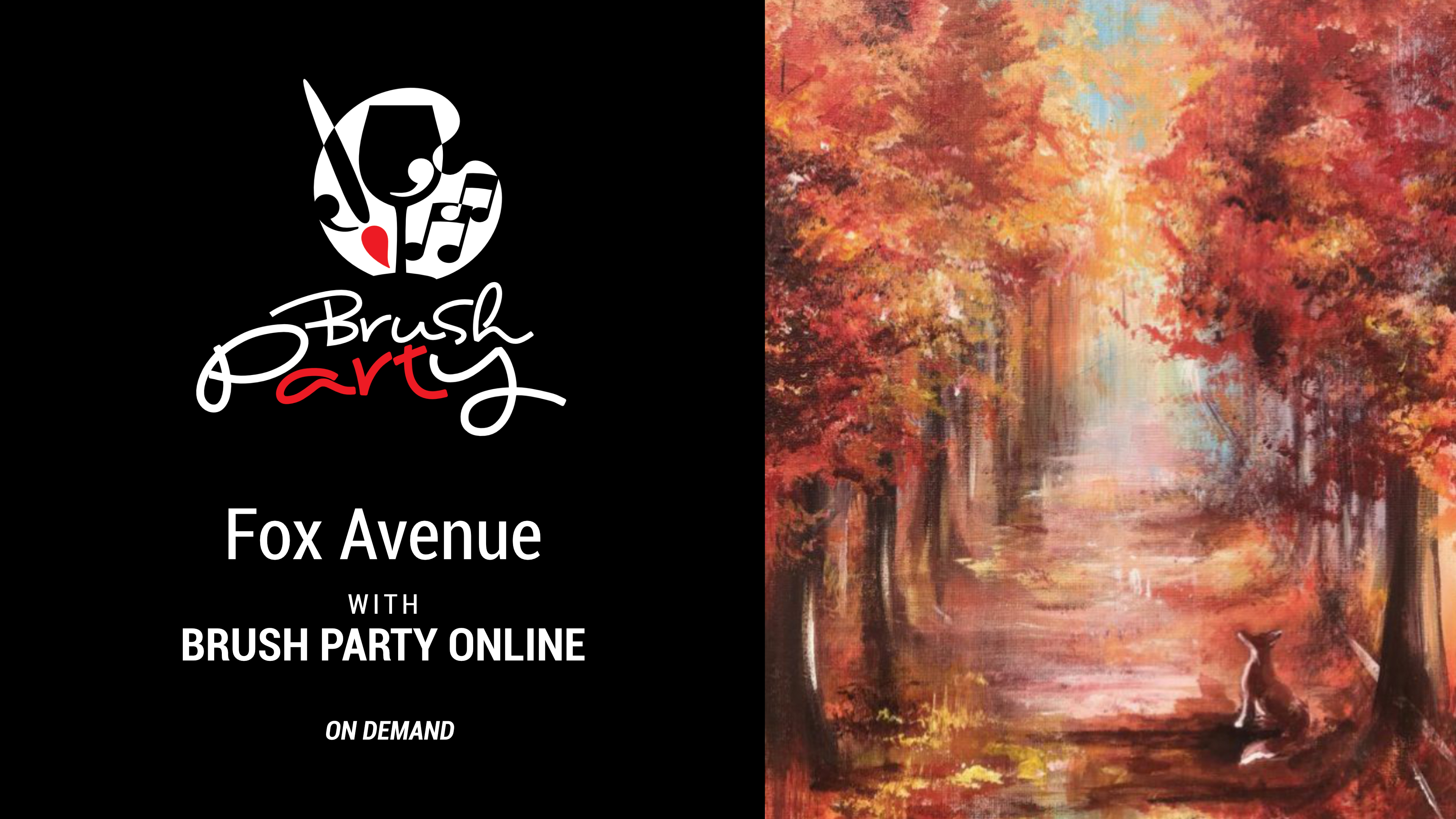 Paint ‘Fox Avenue’ with Brush Party Online