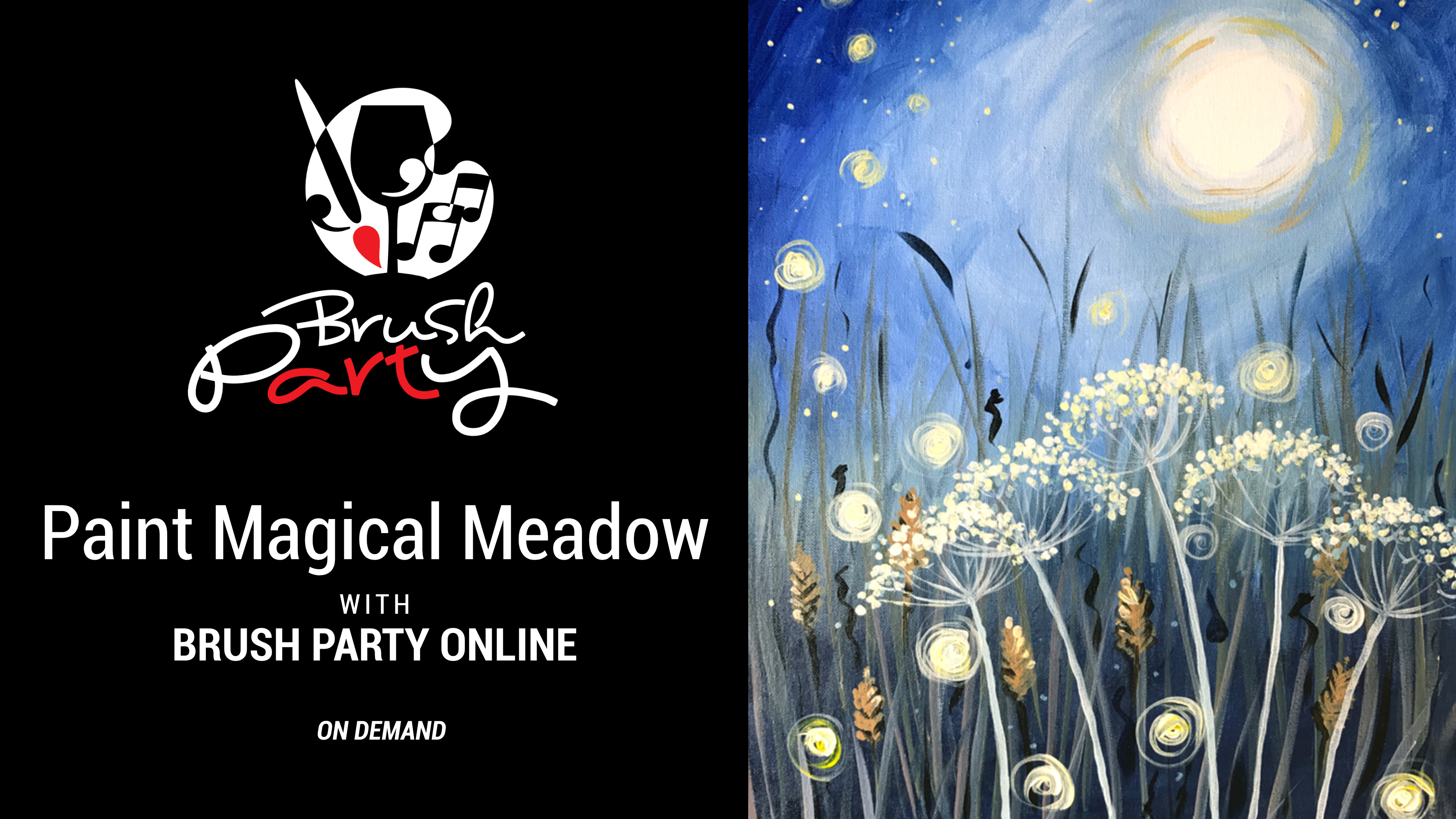 Paint ‘Magical Meadow’ with Brush Party Online