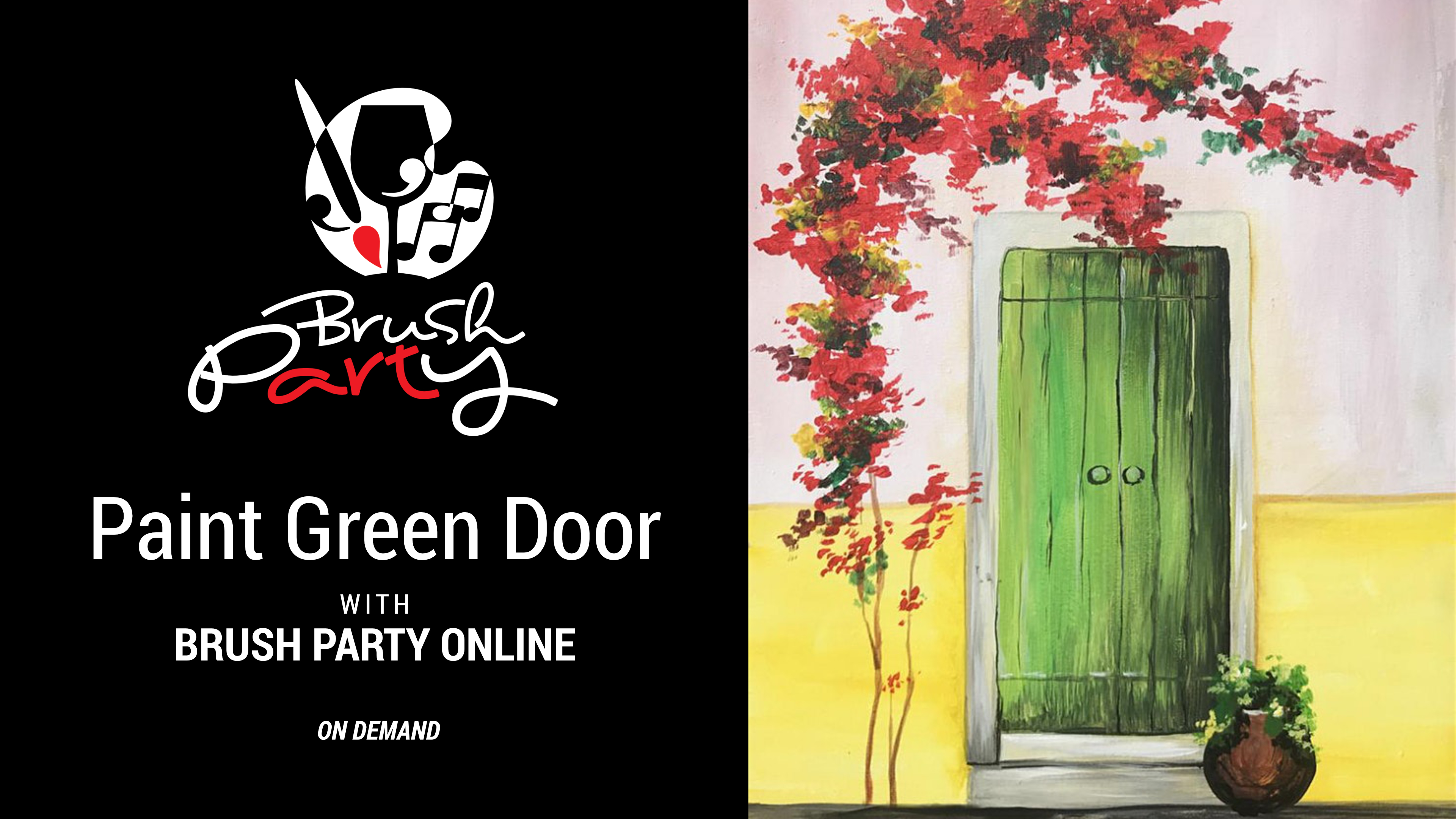 Paint Green Door with Brush Party Online