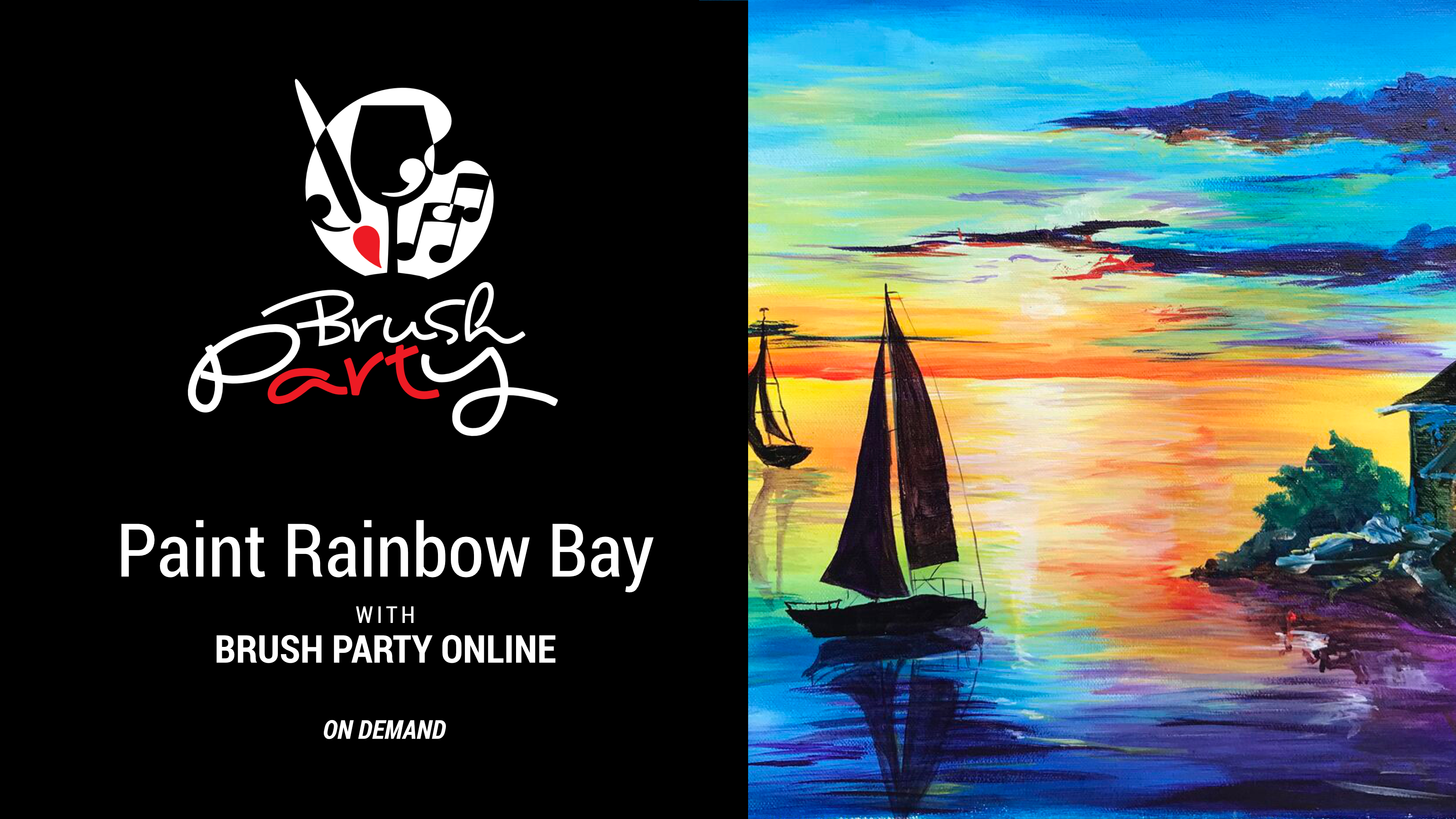 Paint Rainbow Bay with Brush Party Online