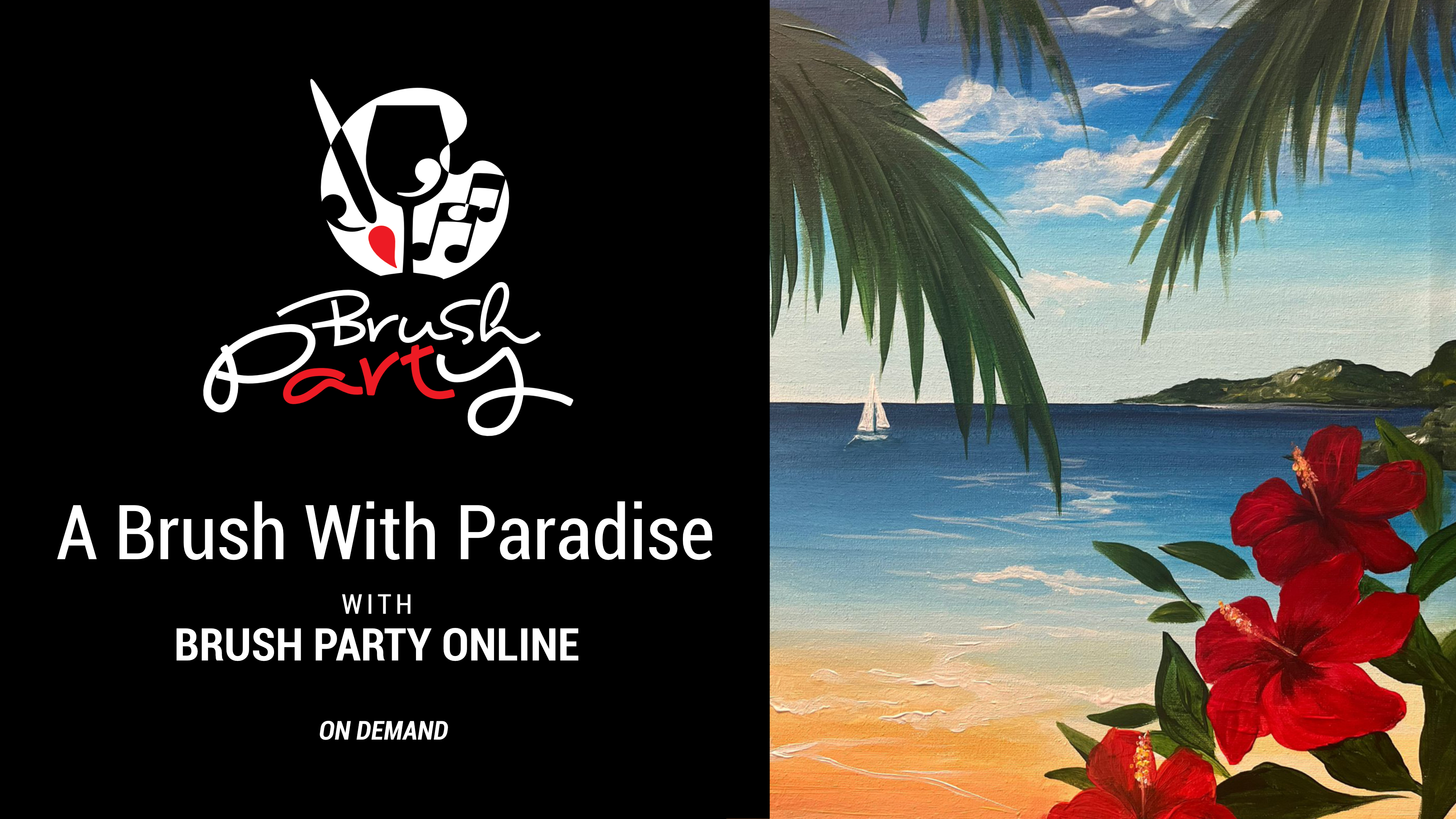 Paint ‘A Brush with Paradise’ with Brush Party Online