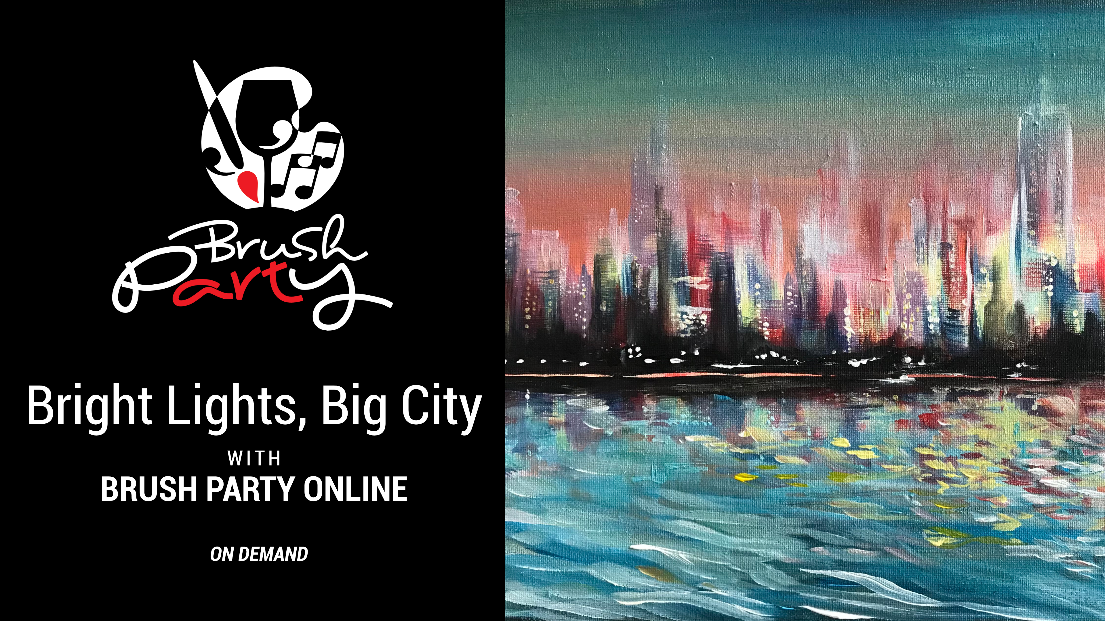 Paint ‘Bright Lights, Big City’ with Brush Party Online