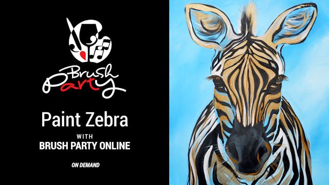 Paint Zebra with Brush Party Online