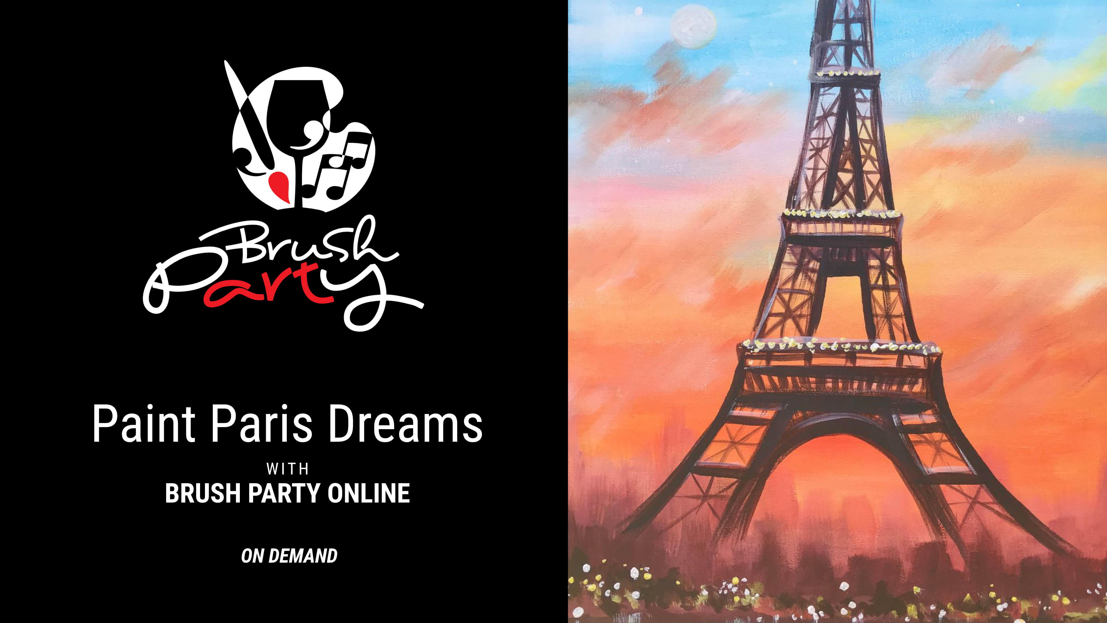 Paint 'Paris Dreams' with Brush Party Online