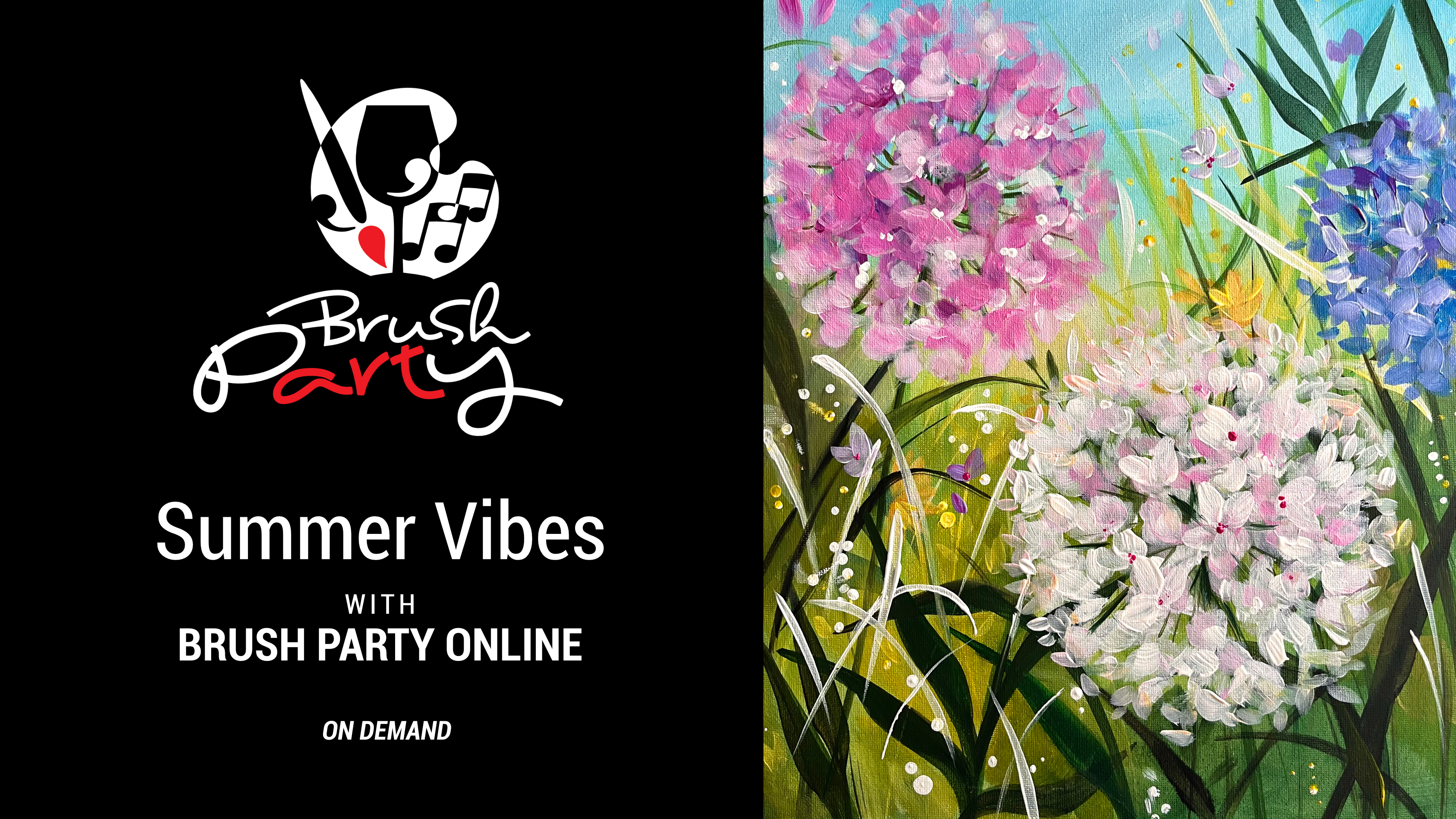 Paint ‘Summer Vibes’ with Brush Party Online