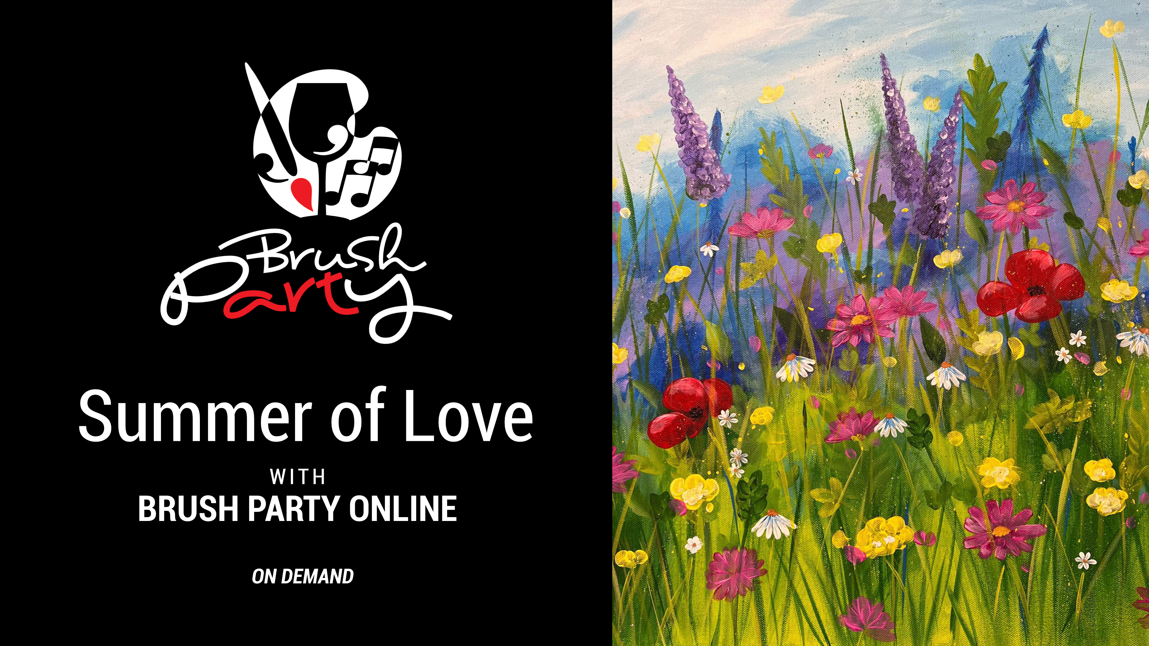 Paint ‘Summer of Love’ with Brush Party Online