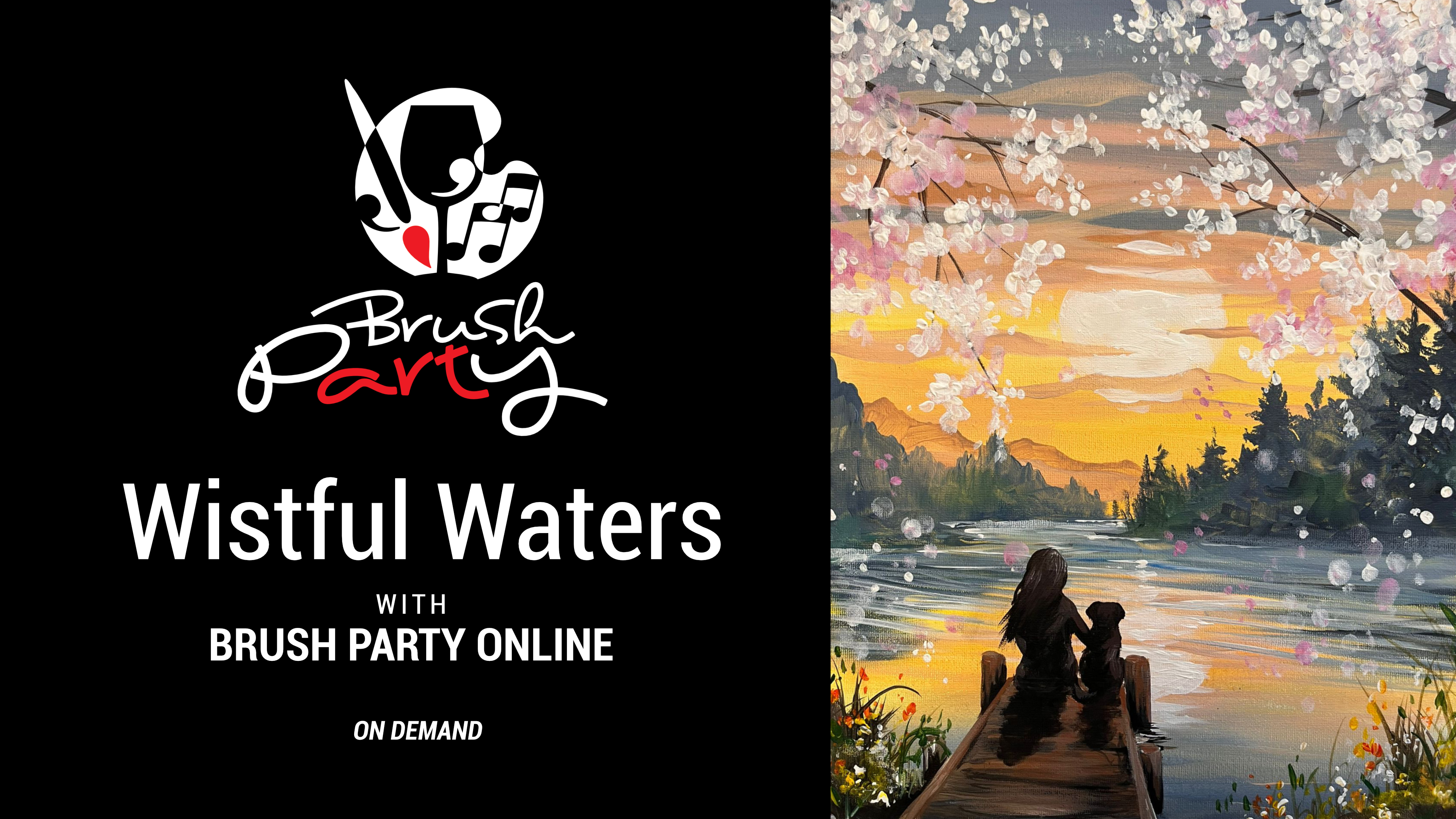 Paint ‘Wistful Waters’ with Brush Party Online