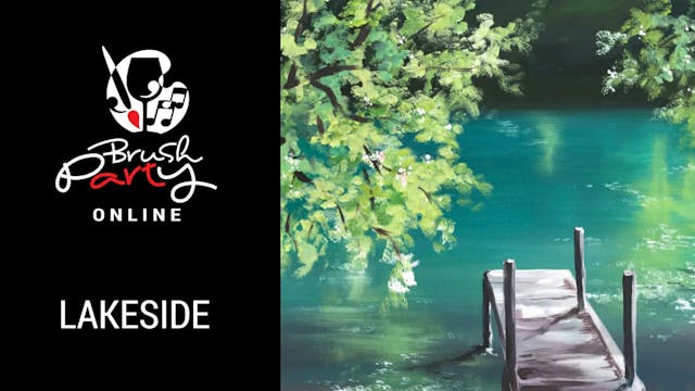 Paint Lakeside with Brush Party Online