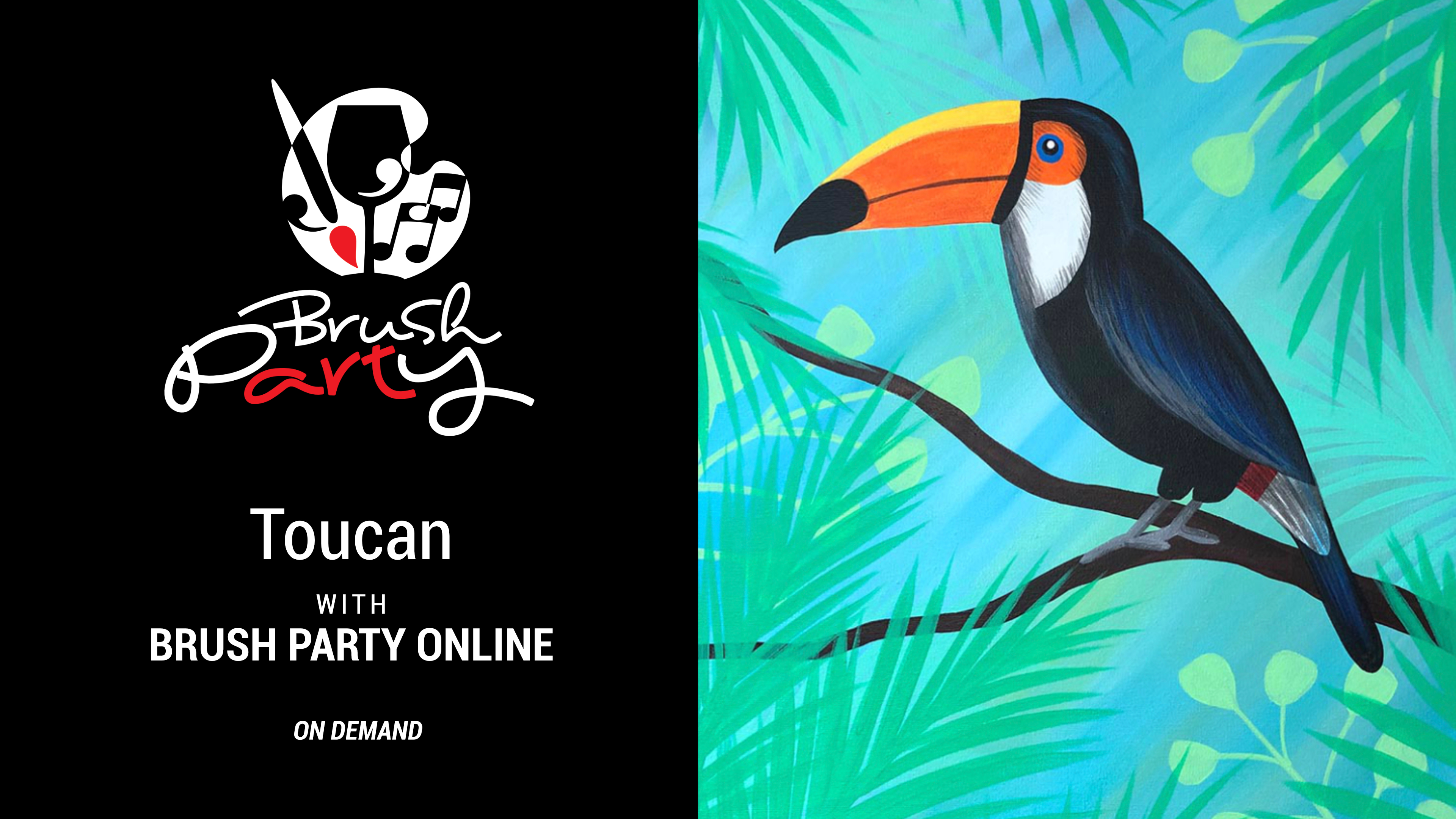Paint ‘Toucan’ with Brush Party Online