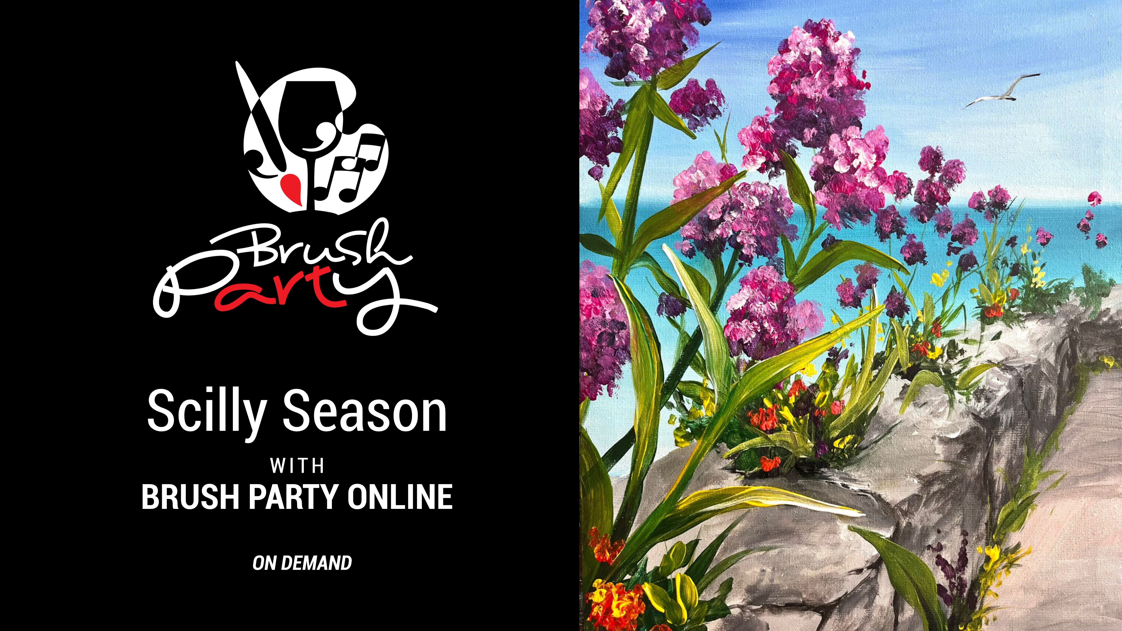 Paint ‘Scilly Season’ with Brush Party Online