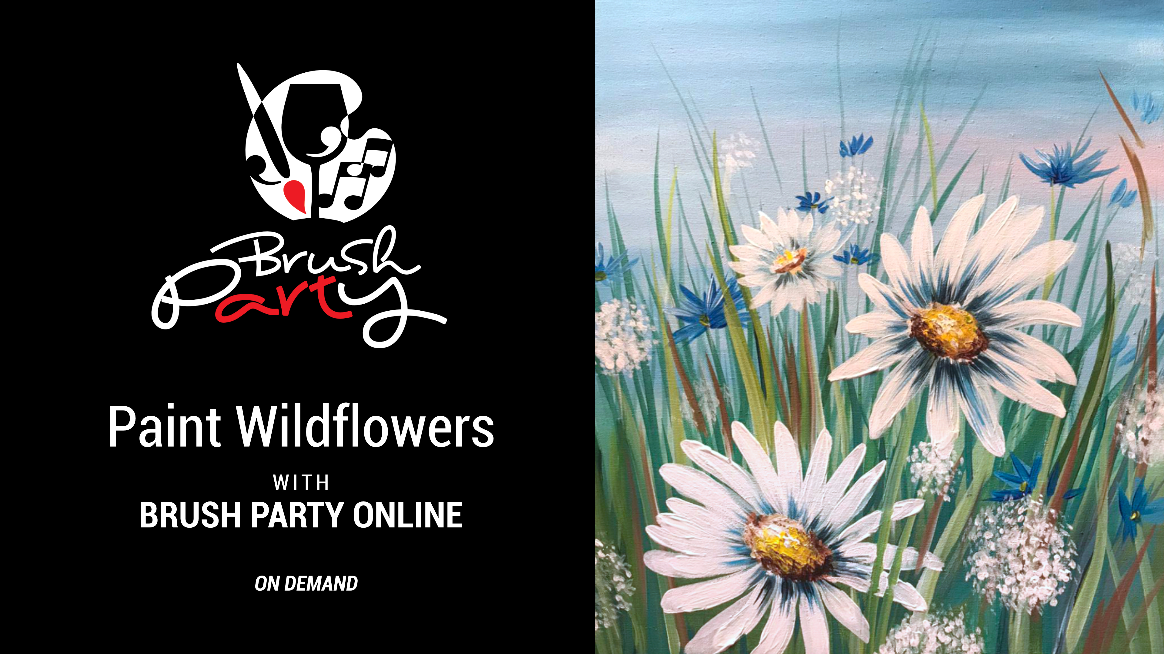 Paint Wildflowers with Brush Party Online