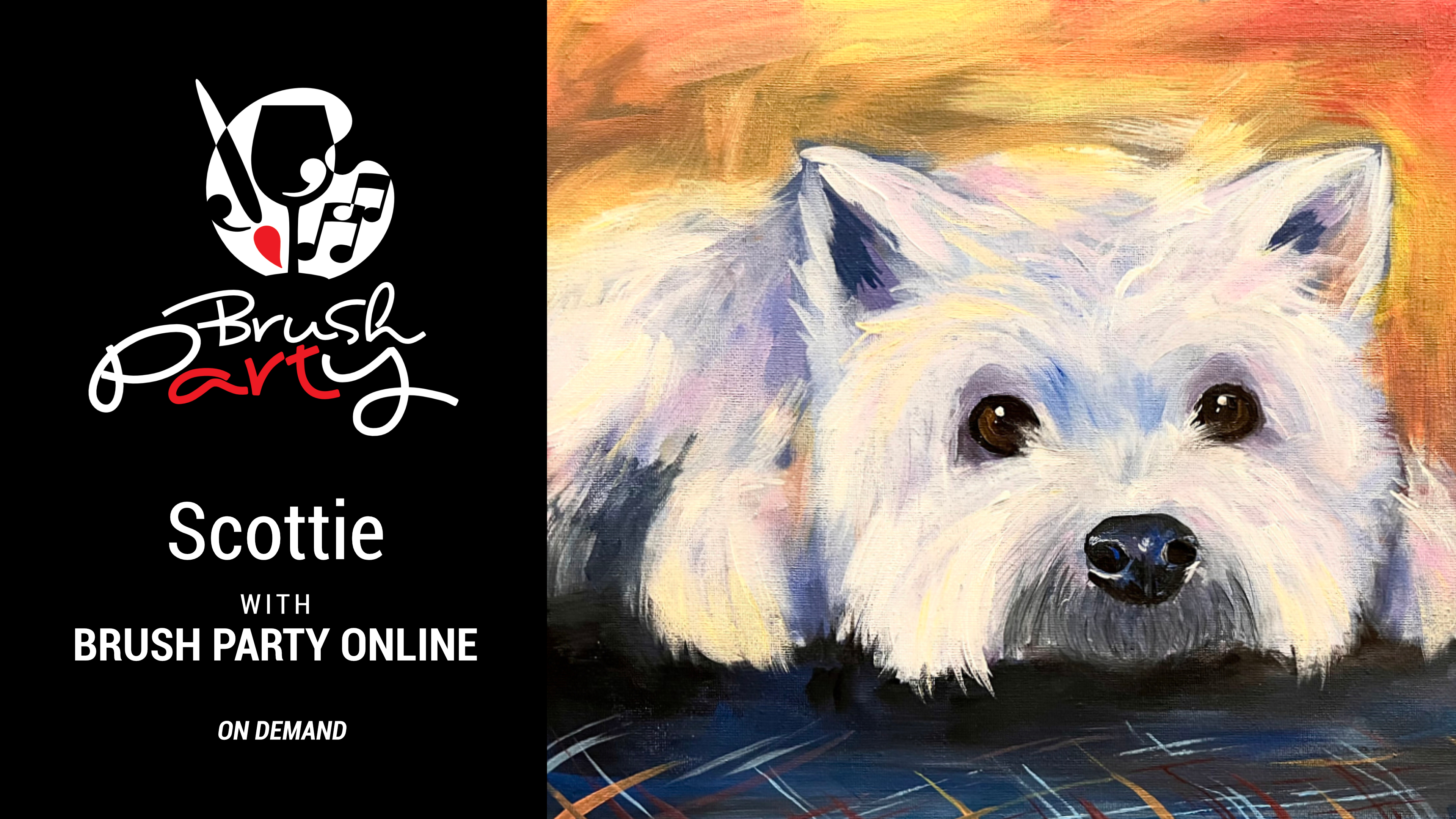 Paint ‘Scottie’ with Brush Party Online