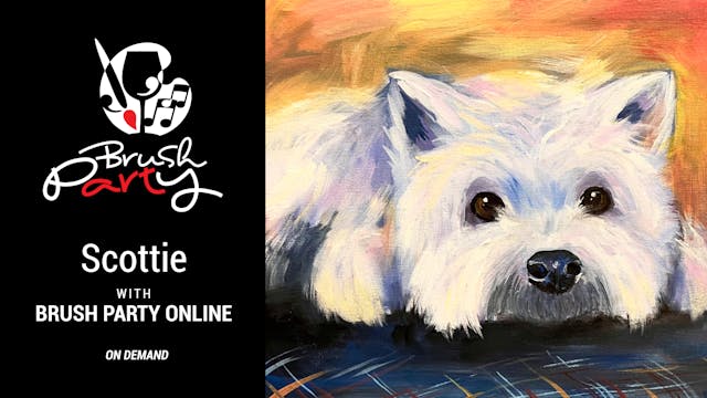 Paint ‘Scottie’ with Brush Party Online