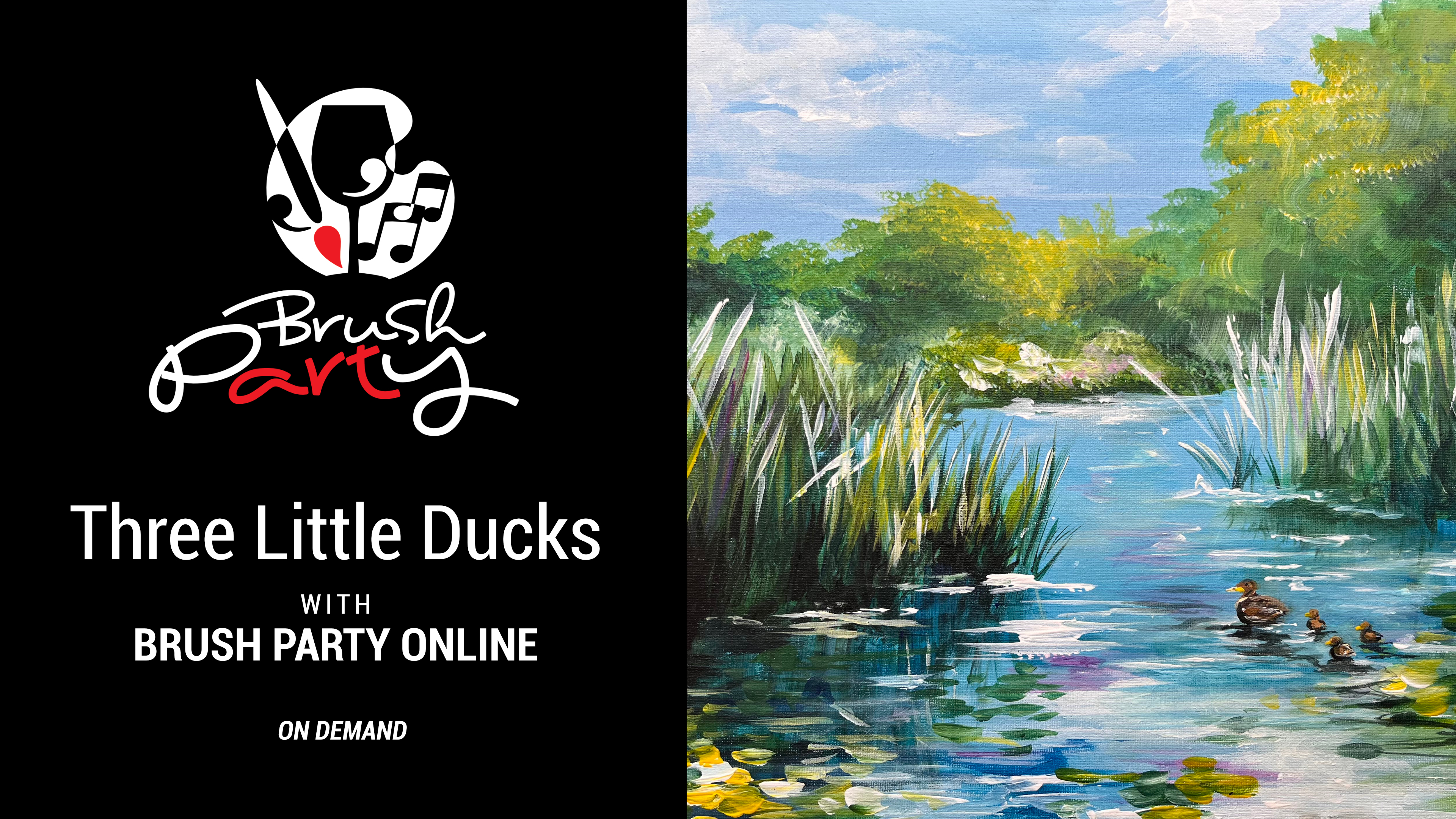Paint ‘Three Little Ducks’ with Brush Party Online