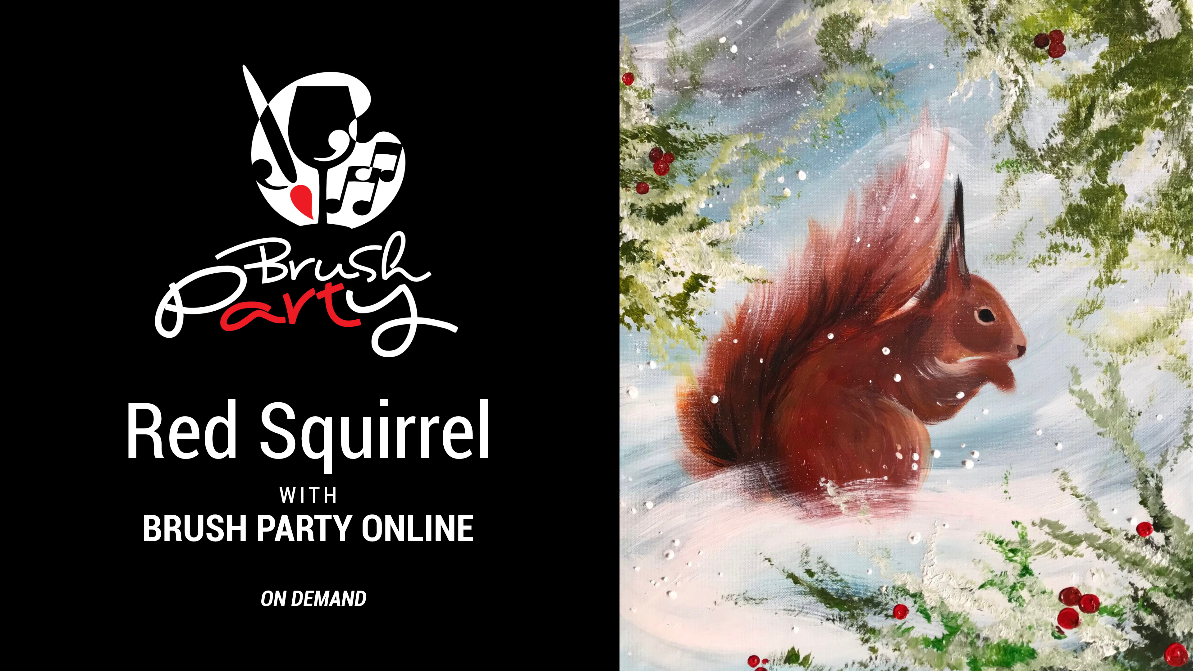 Paint ‘Red Squirrel’ with Brush Party Online