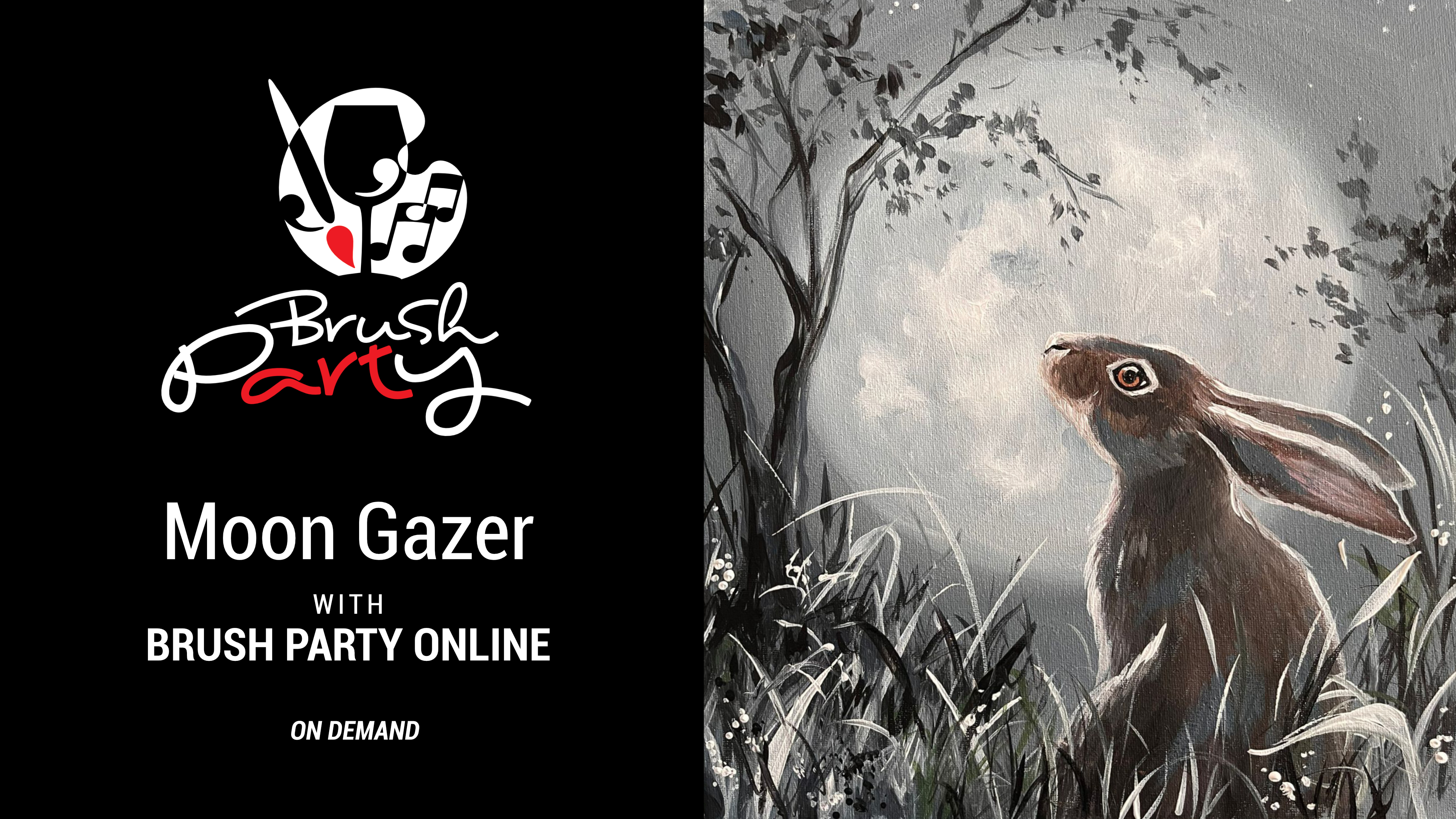 Paint ‘Moon Gazer’ with Brush Party Online