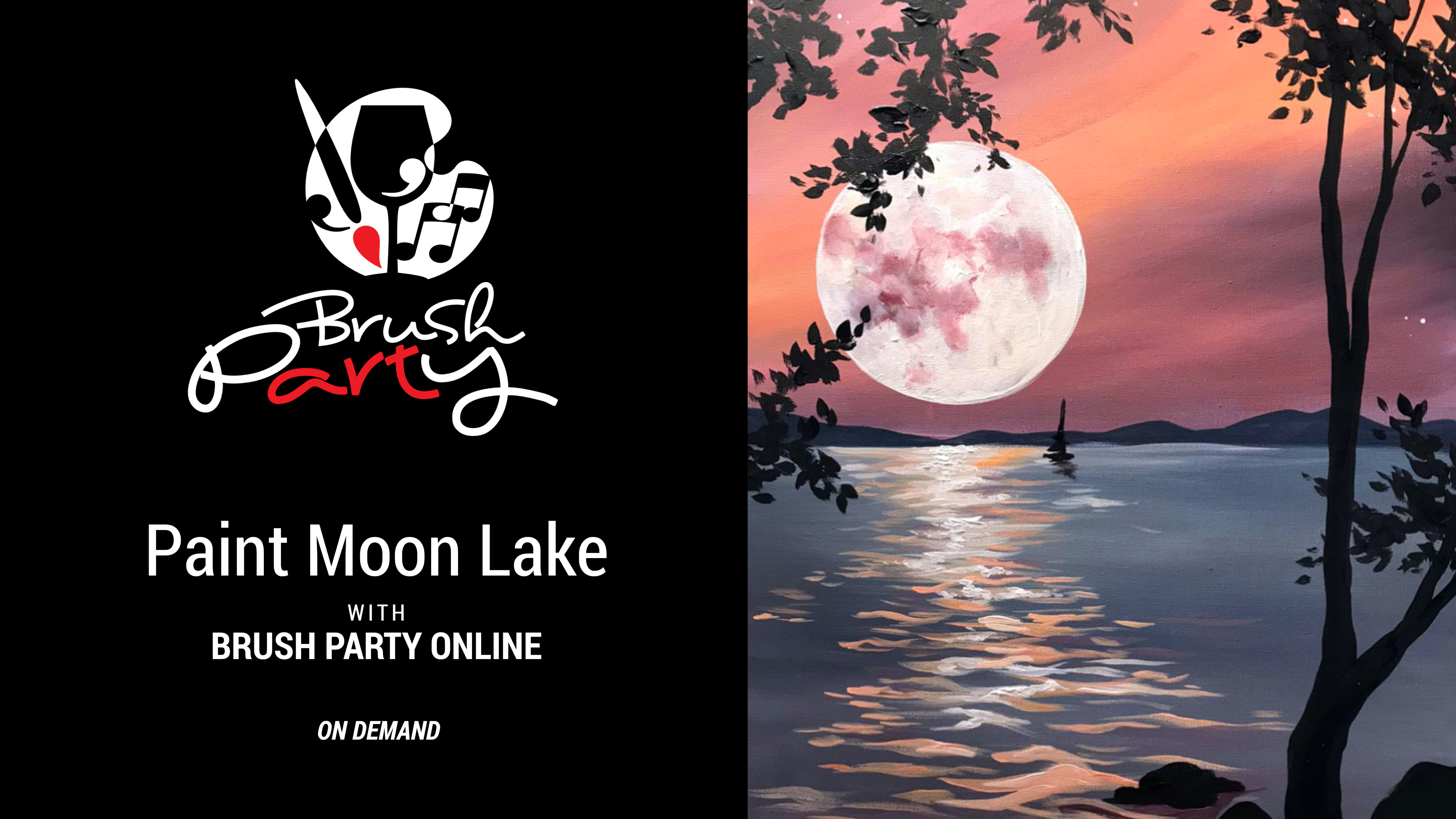 Paint 'Moon Lake' with Brush Party Online
