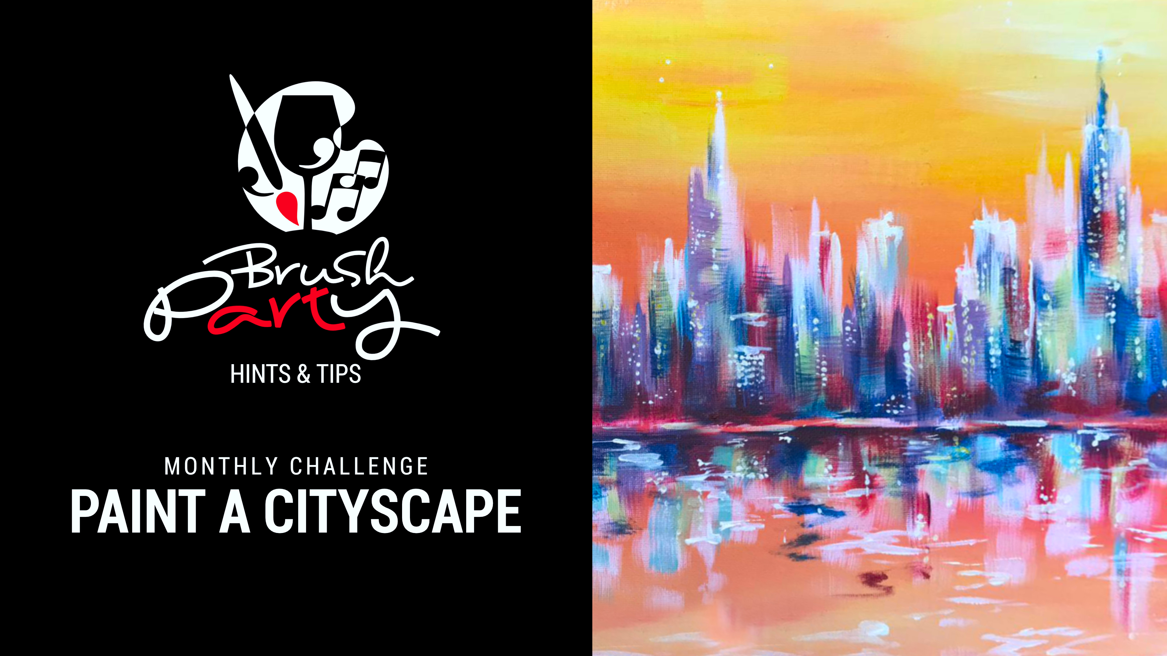 August 2021 Monthly Challenge - Paint a cityscape without black