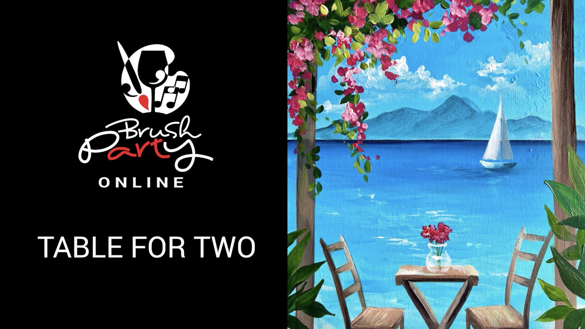 Paint 'Table For Two' with Brush Party Online