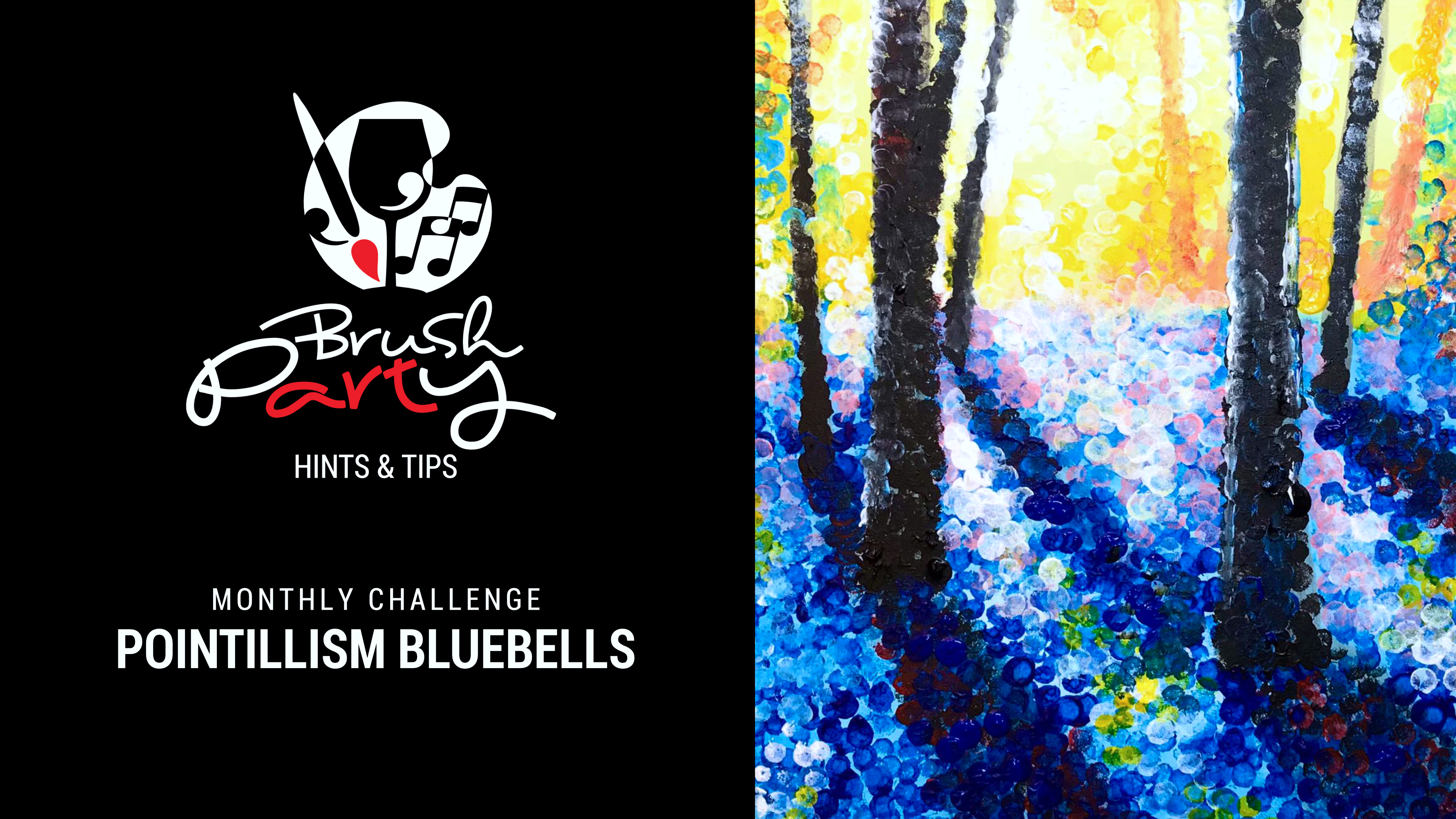 May 2021 Monthly Challenge - Pointillism Bluebells