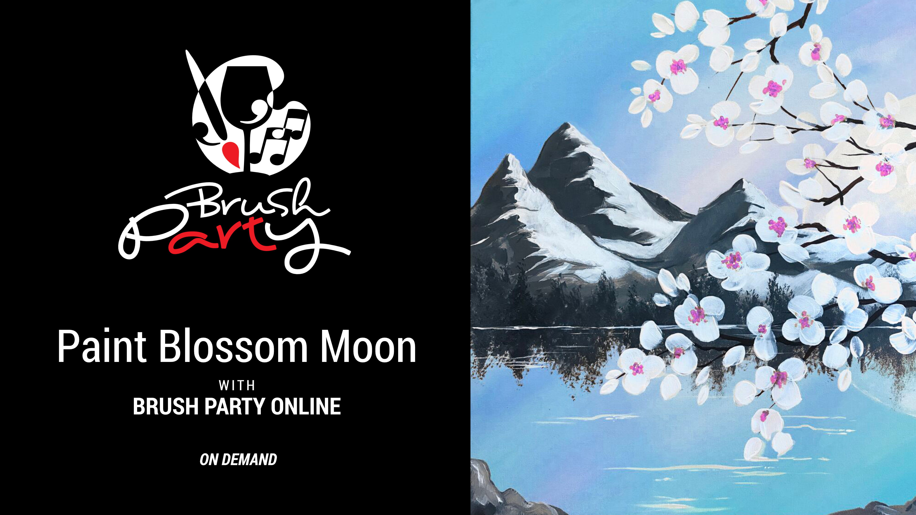 Paint ‘Blossom Moon’ with Brush Party Online