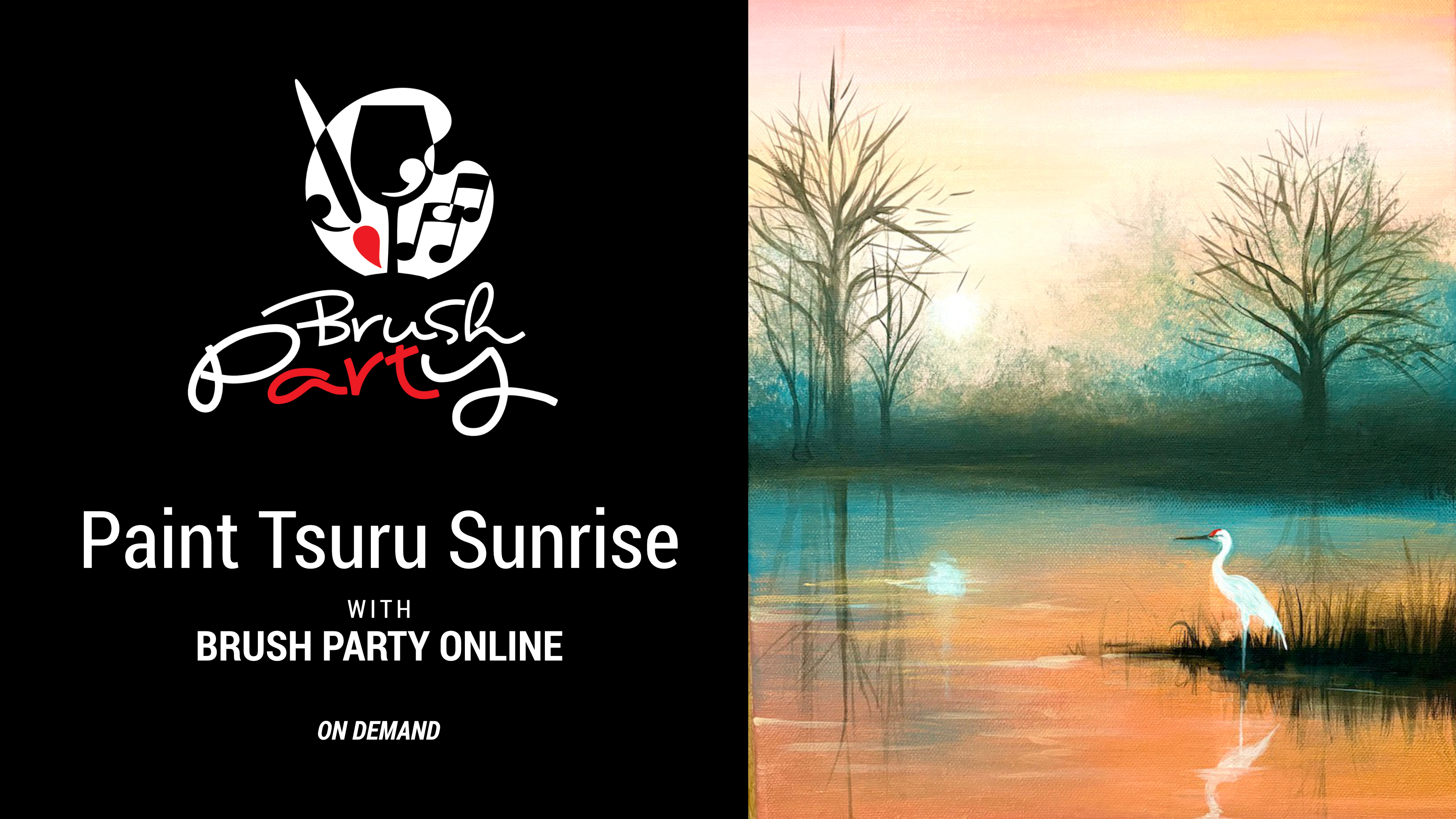 Paint ‘Tsuru Sunrise’ with Brush Party Online