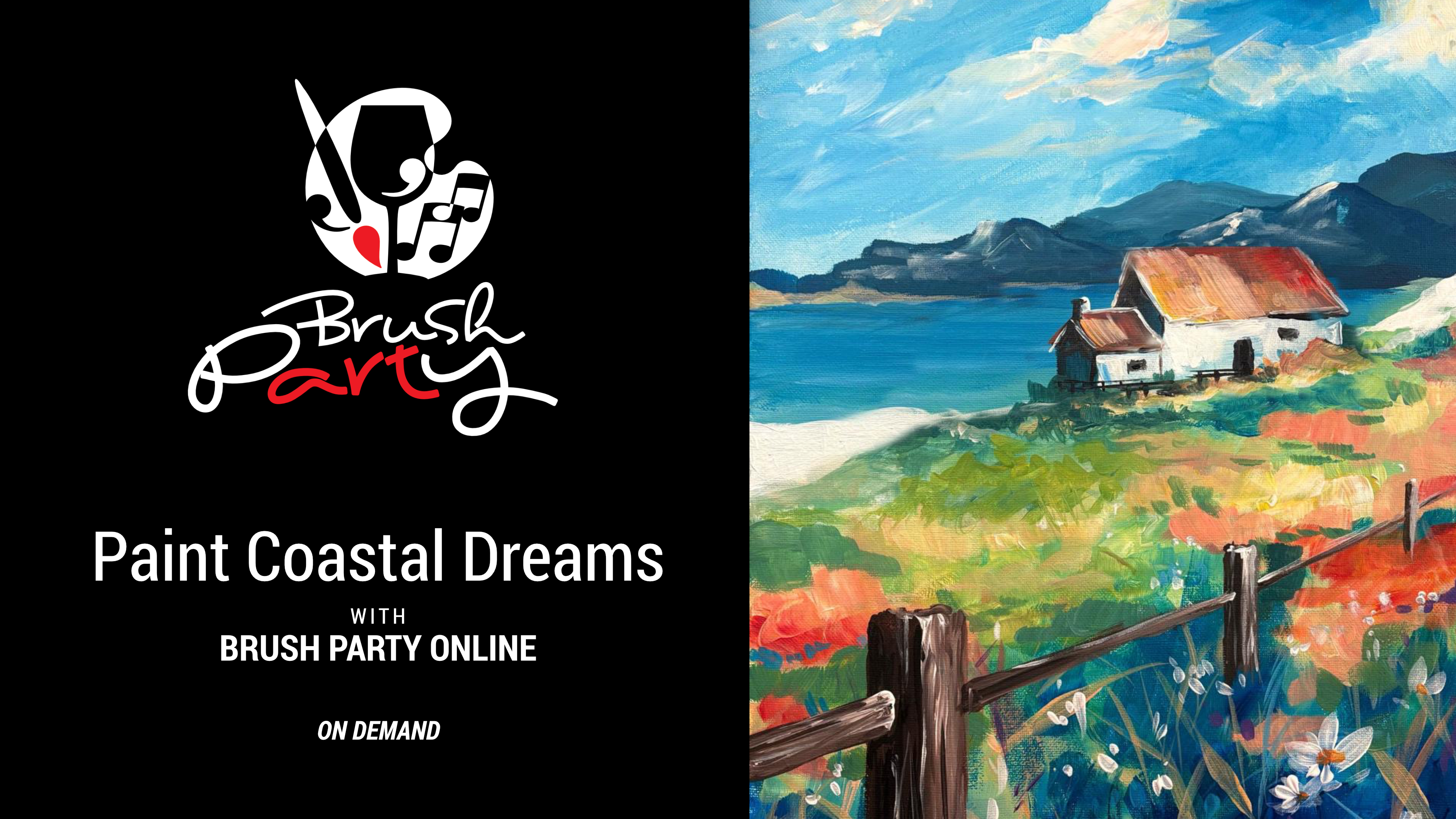 Paint ‘Coastal Dreams’ with Brush Party Online