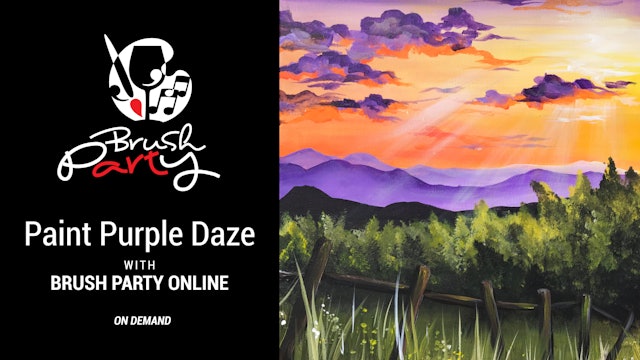 Paint ‘Purple Daze’ with Brush Party Online