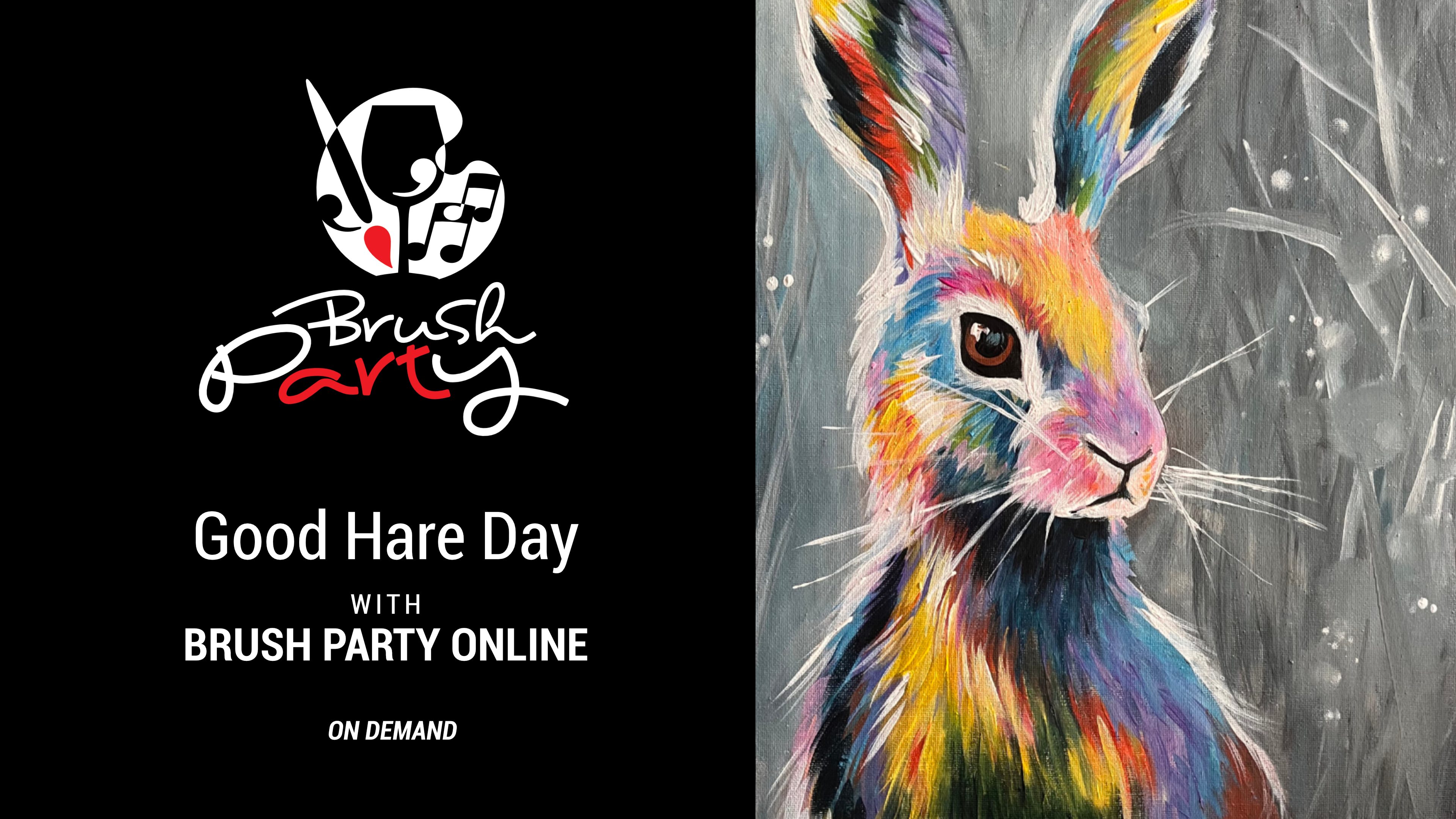 Paint ‘Good Hare Day’ with Brush Party Online