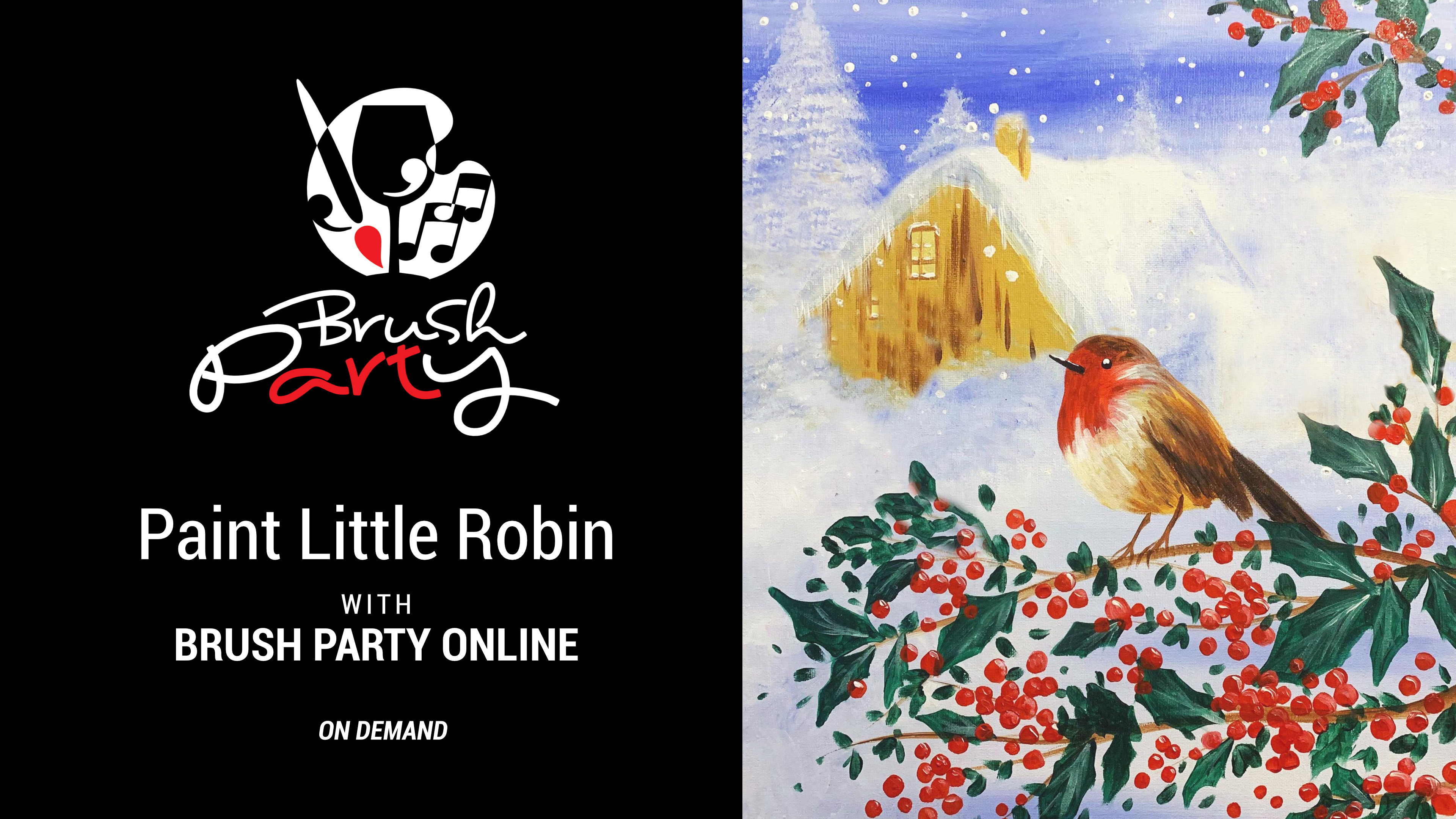 Paint ‘Little Robin’ with Brush Party Online