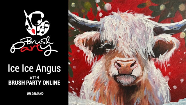 Paint ‘Ice Ice Angus’ with Brush Party Online