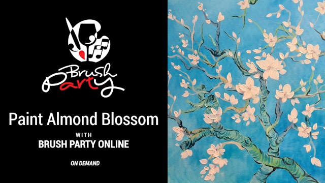 Paint Almond Blossom with Brush Party...