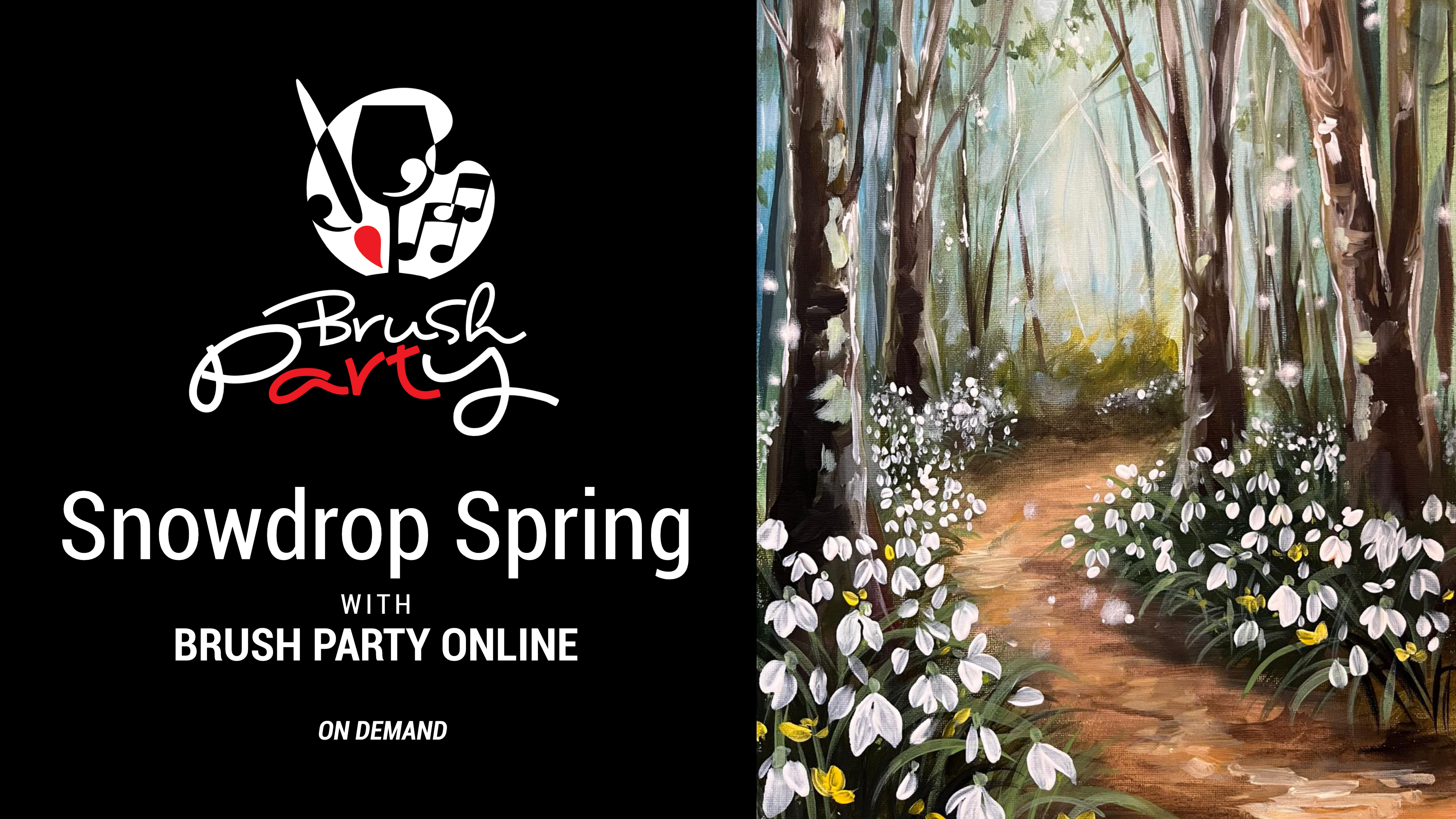 Paint ‘Snowdrop Spring’ with Brush Party Online