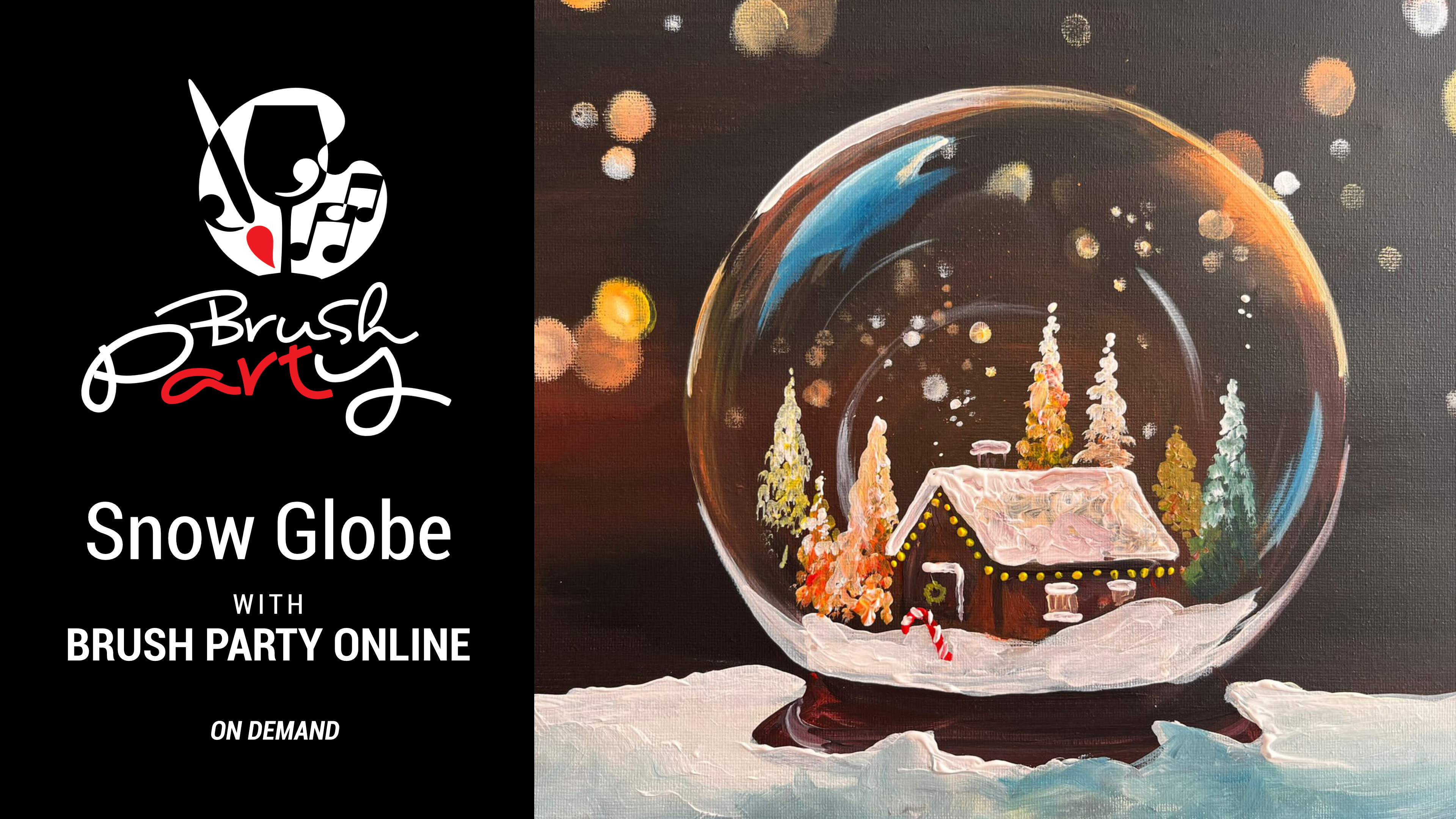 Paint ‘Snow Globe’ with Brush Party Online