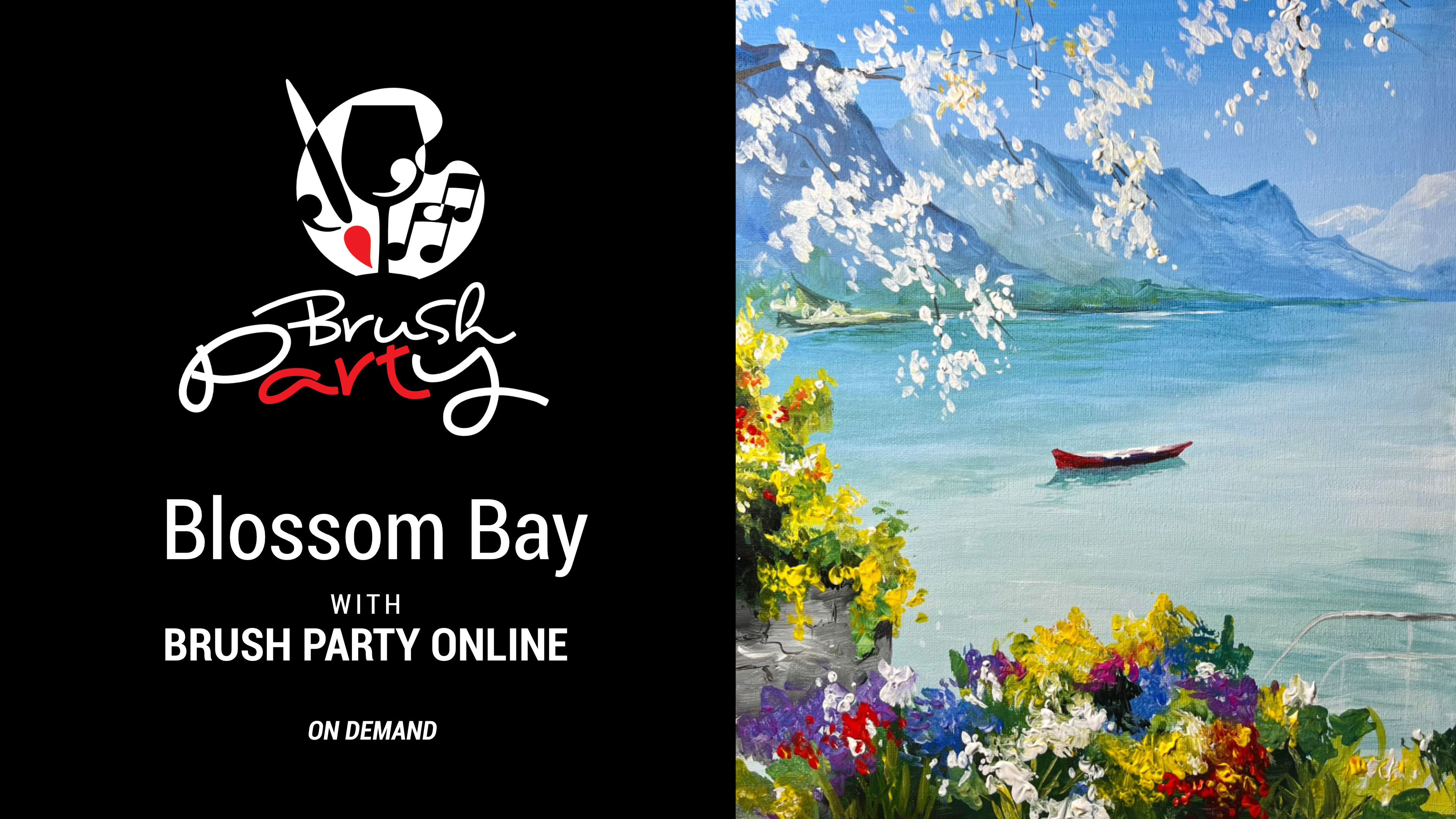 Paint ‘Blossom Bay’ with Brush Party Online