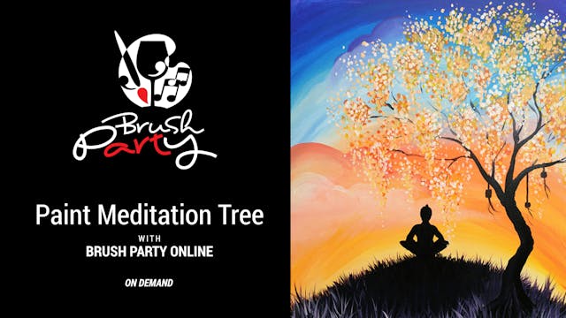 Paint The Meditation Tree with Brush ...