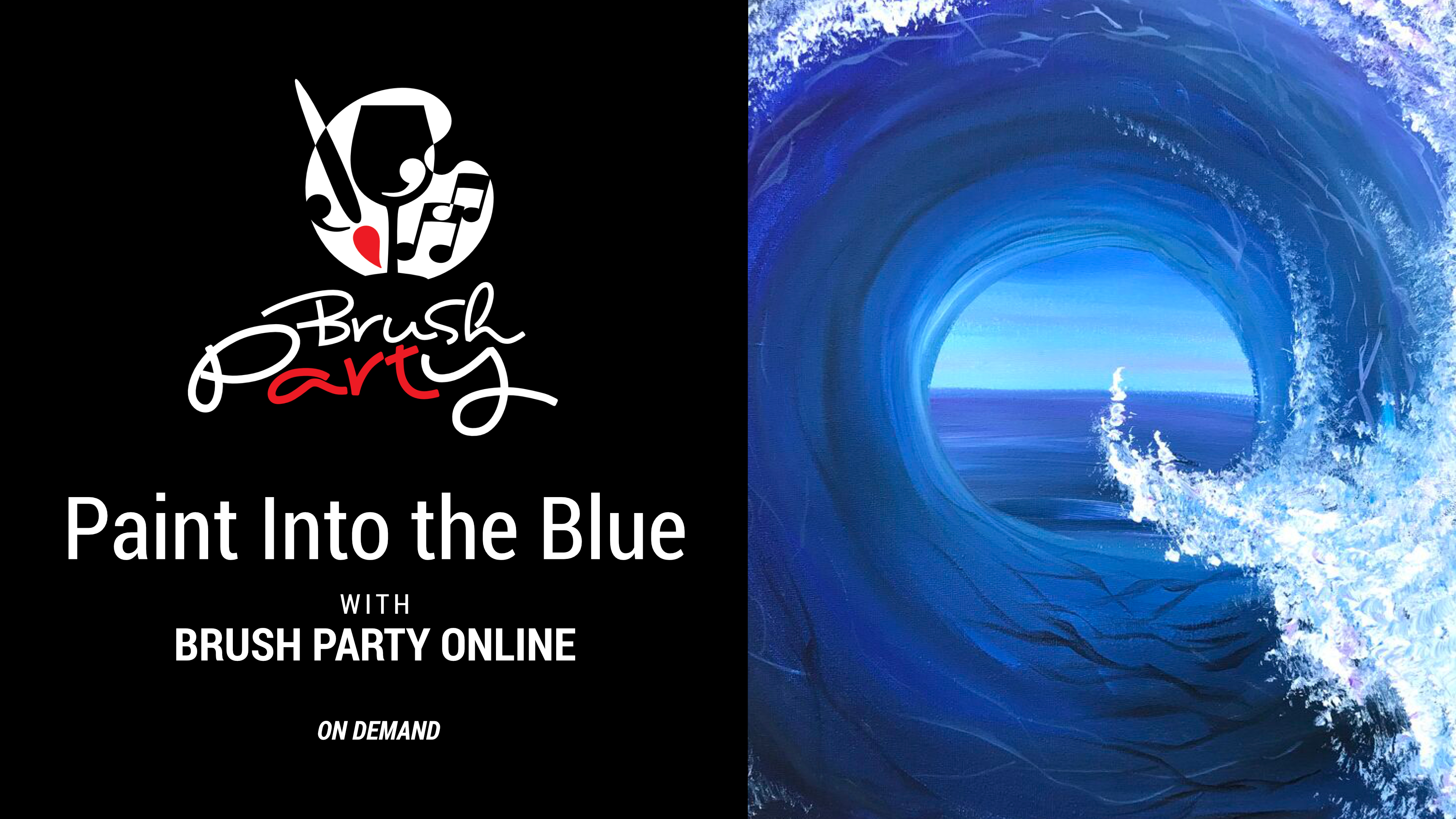 Paint Into The Blue with Brush Party Online