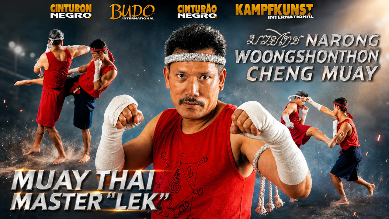 Narong Woongshonthon Cheng Muay with Khru Lek