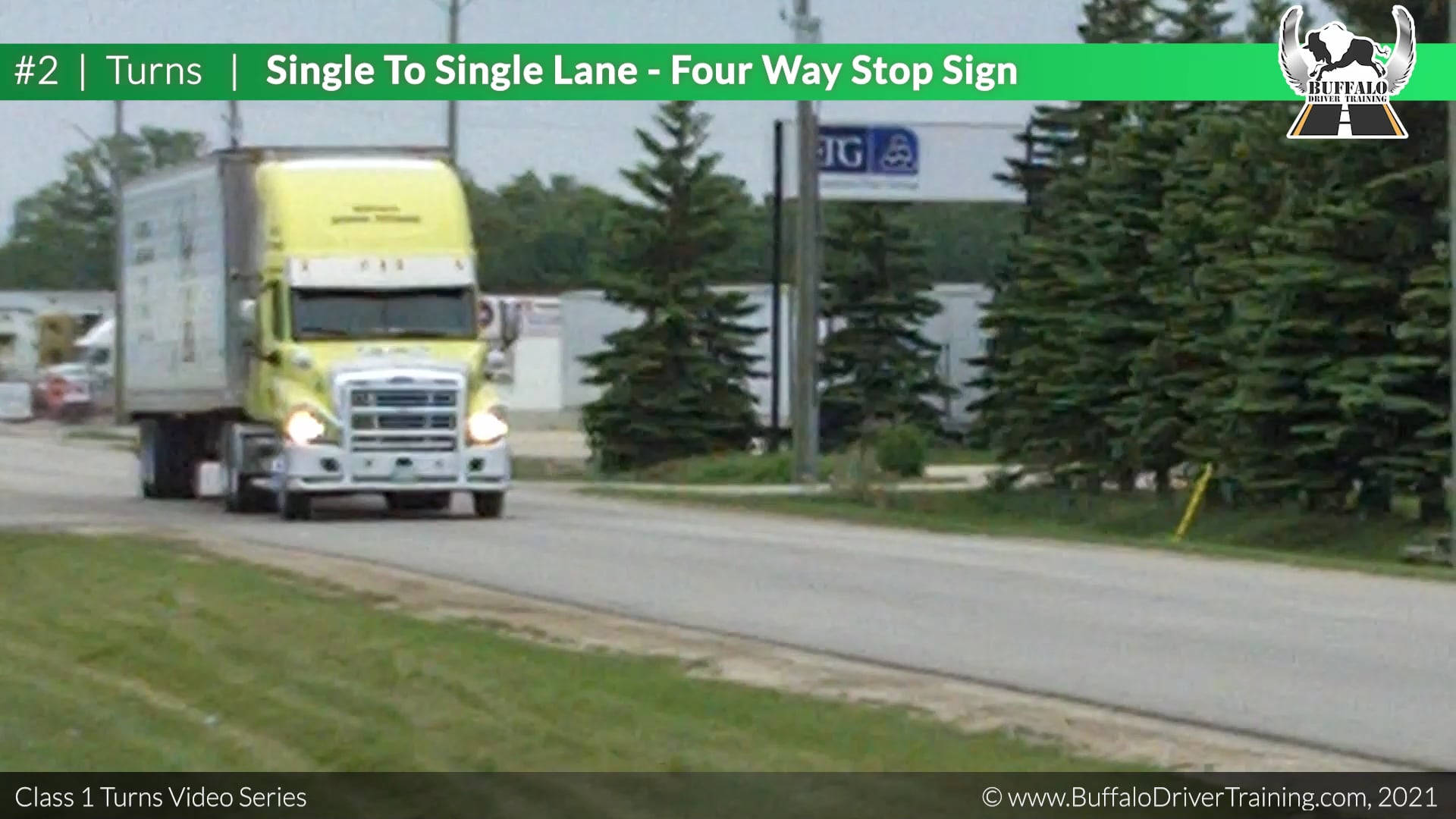 Turn 2 - Single To Single - Four Way Stop Sign