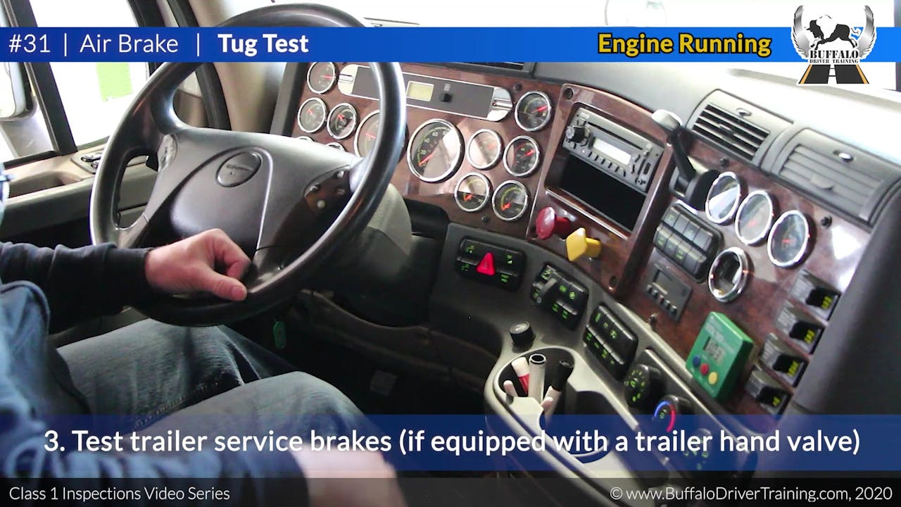 A7. Air Brake Tug Tests Class 3 Inspection Video Series 30Day