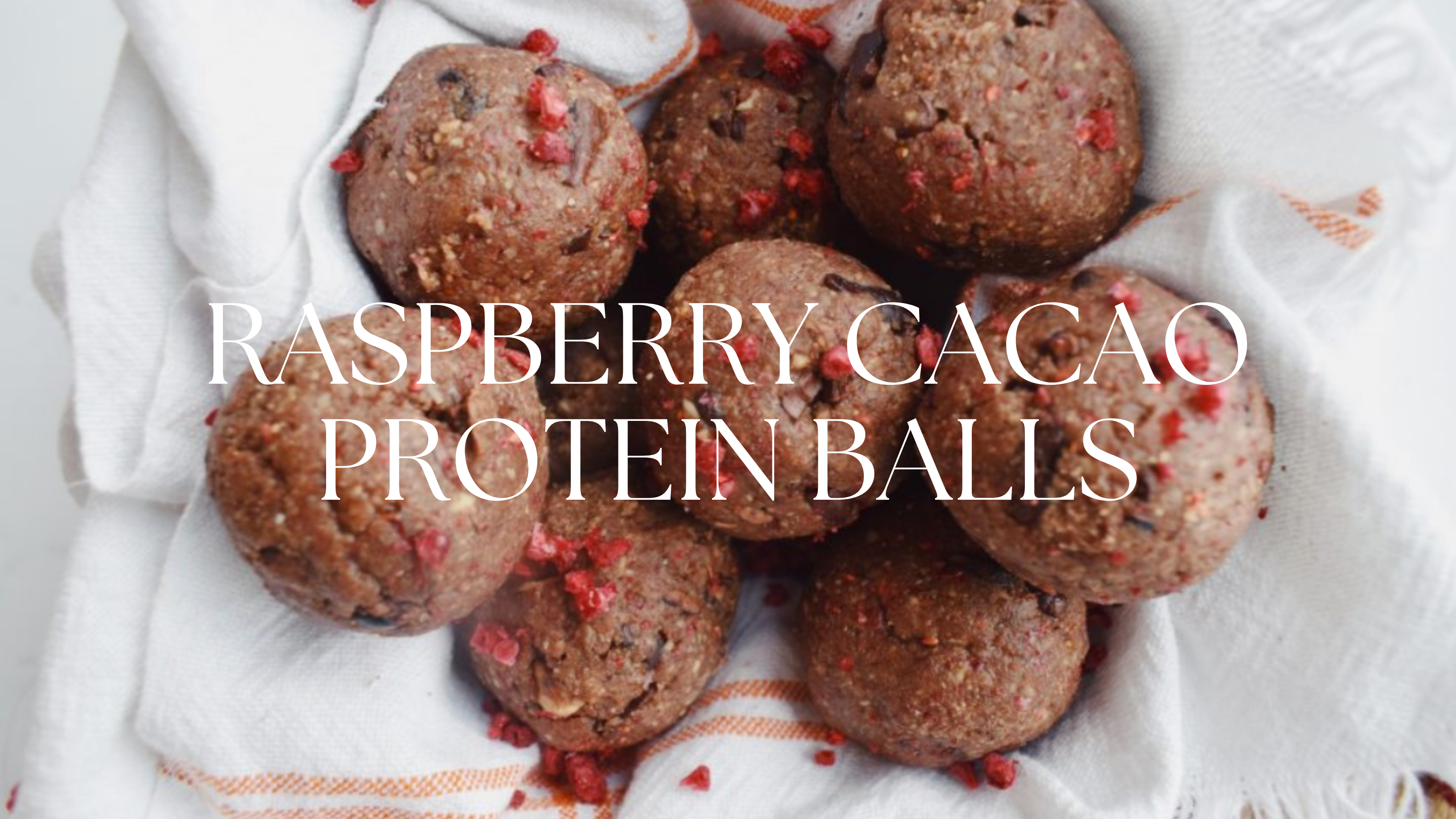 RASPBERRY CACAO PROTEIN BALLS