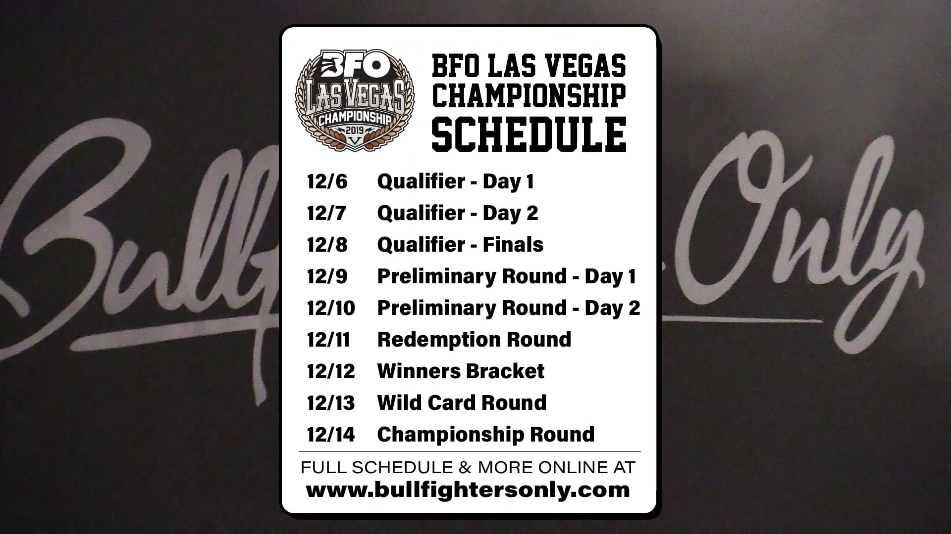 BFO Las Vegas Preliminary Round - Day 2