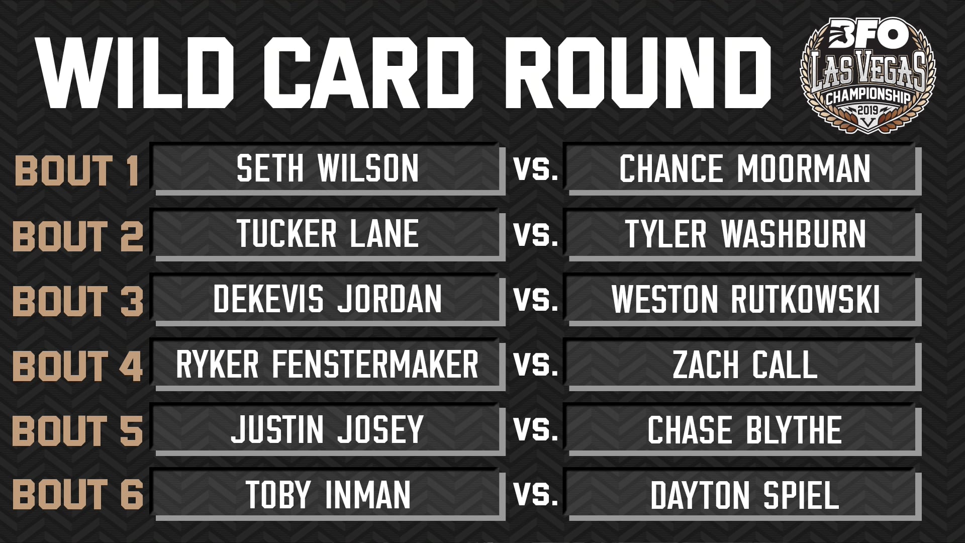 BFO Las Vegas Wild Card Round