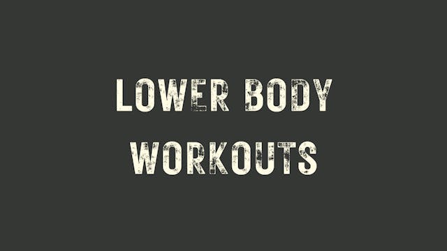 Lower body strength