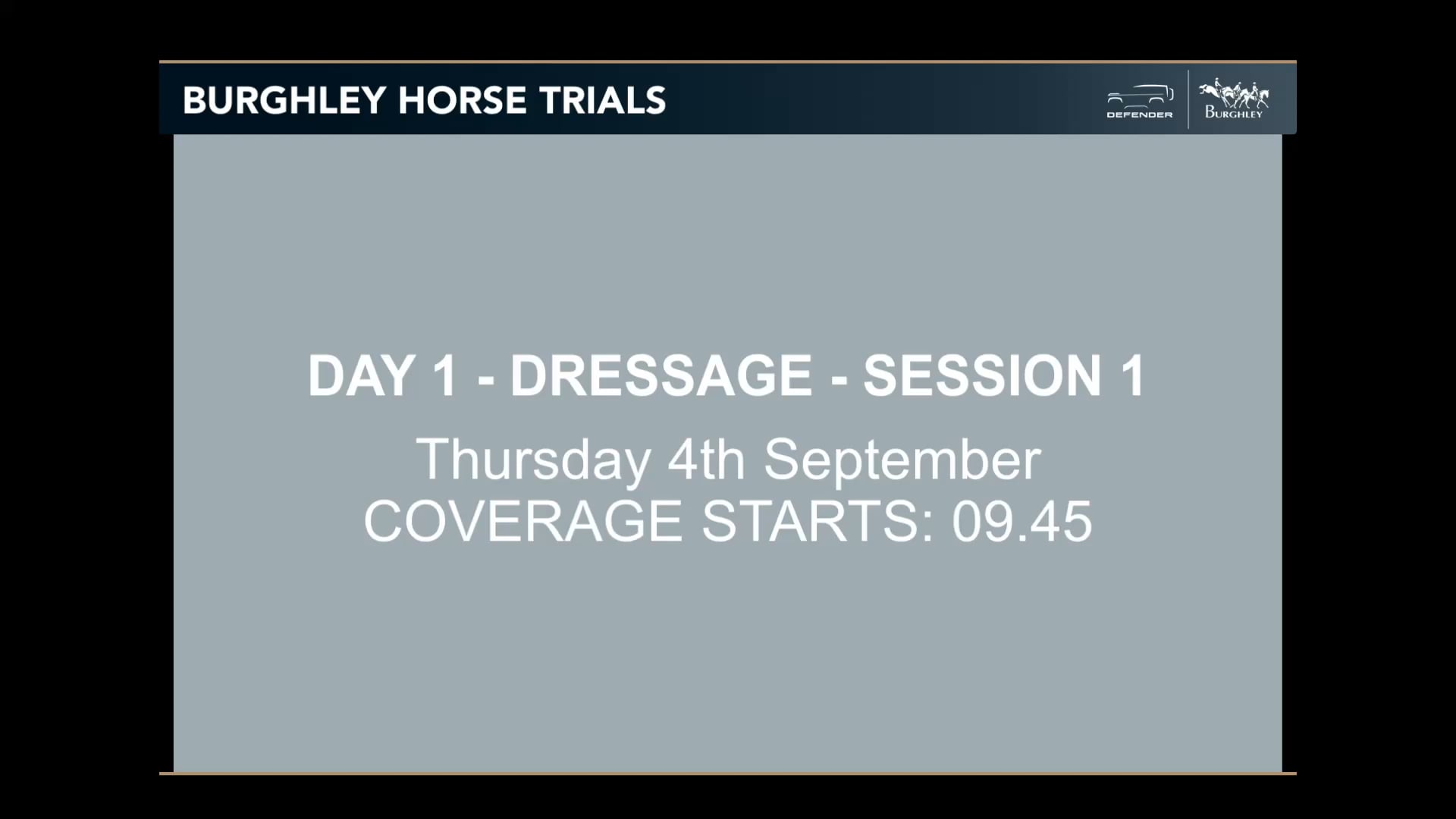 Day 1 - Dressage Session 1